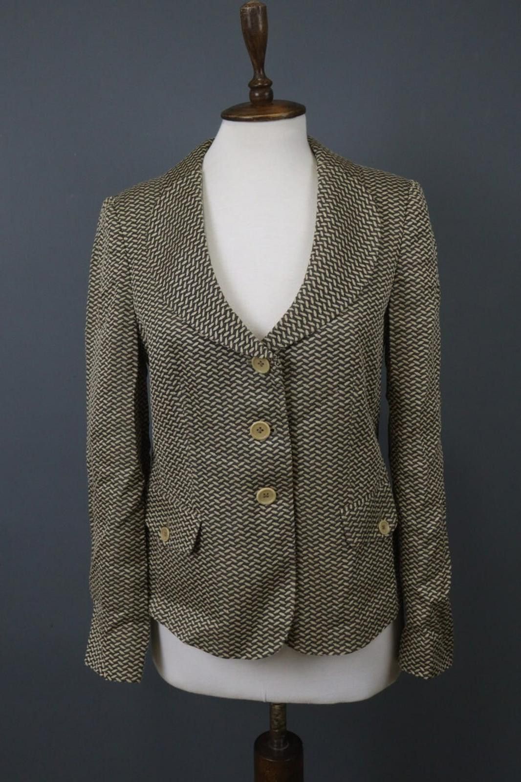 Armani Collezioni Armani Multicolor Geo Print Viscose Blend Jacket Size 46 Size M / US 6-8 / IT 42-44 - 1 Thumbnail