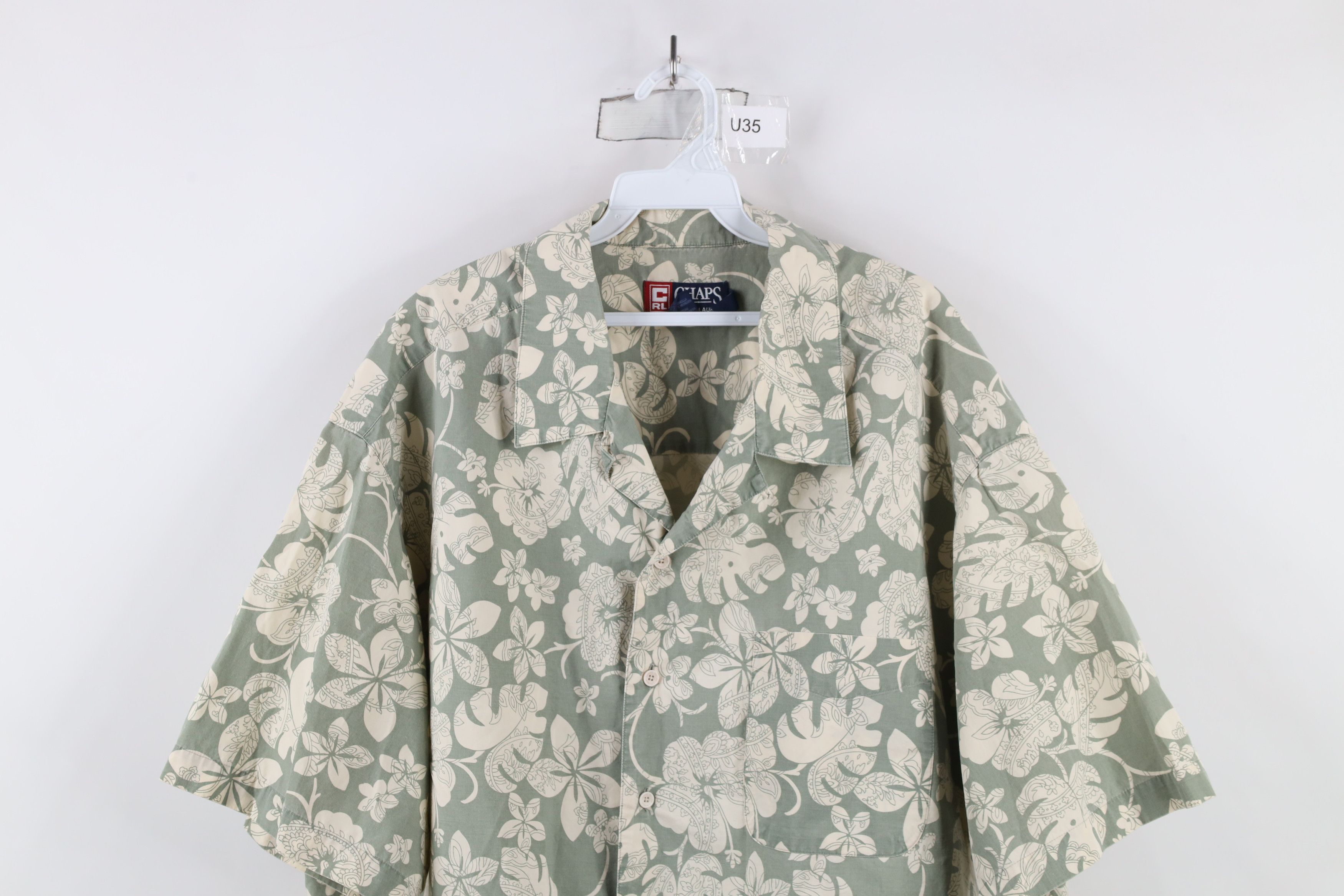 Polo Ralph Lauren Vintage 90s Chaps Ralph Lauren Collar Flower Button Shirt Size US XXL / EU 58 / 5 - 2 Thumbnail