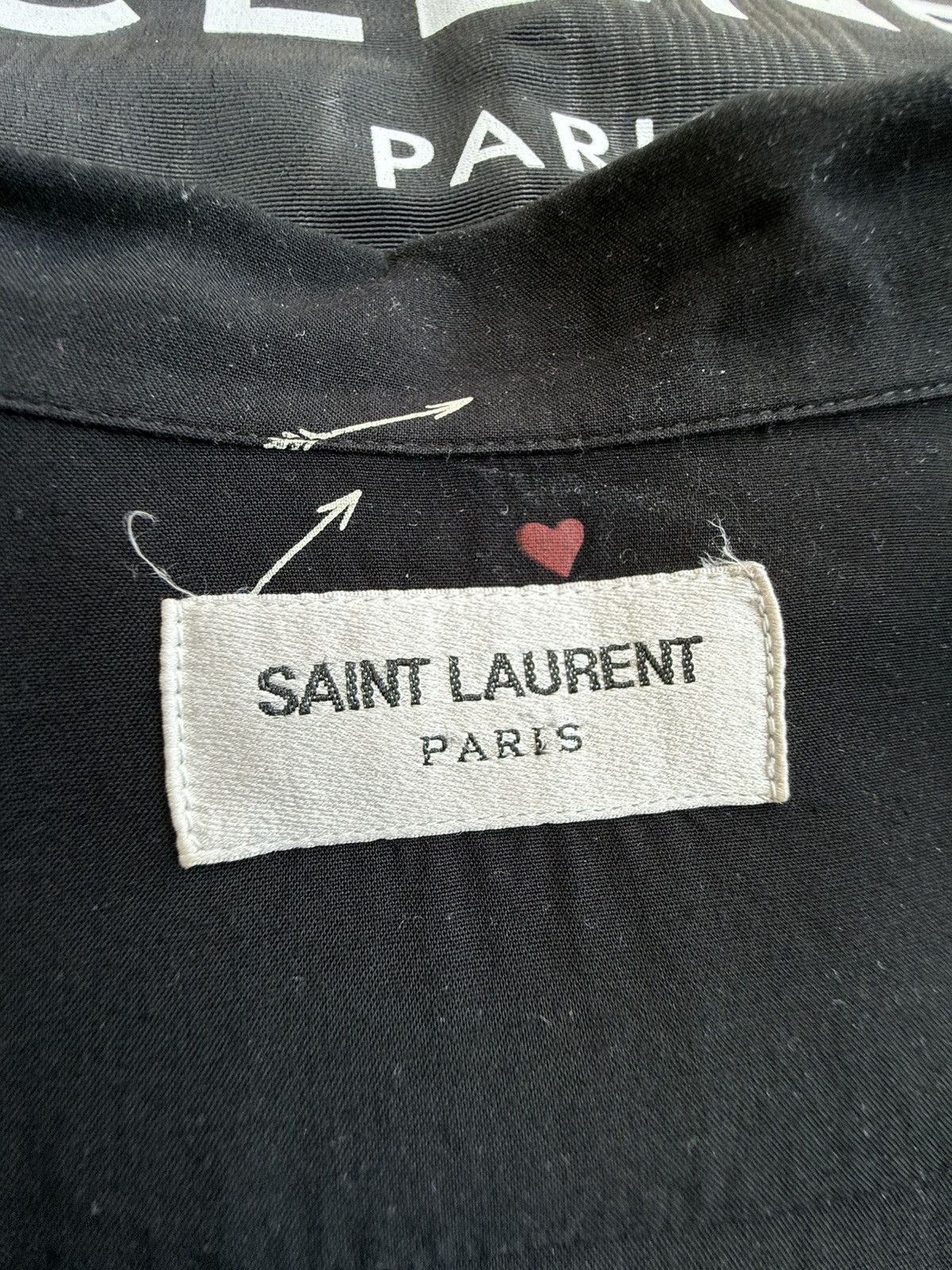 Saint Laurent Paris SS22 Saint Laurent short sleeve shirt heart arrow logo 41 Size US L / EU 52-54 / 3 - 17 Thumbnail