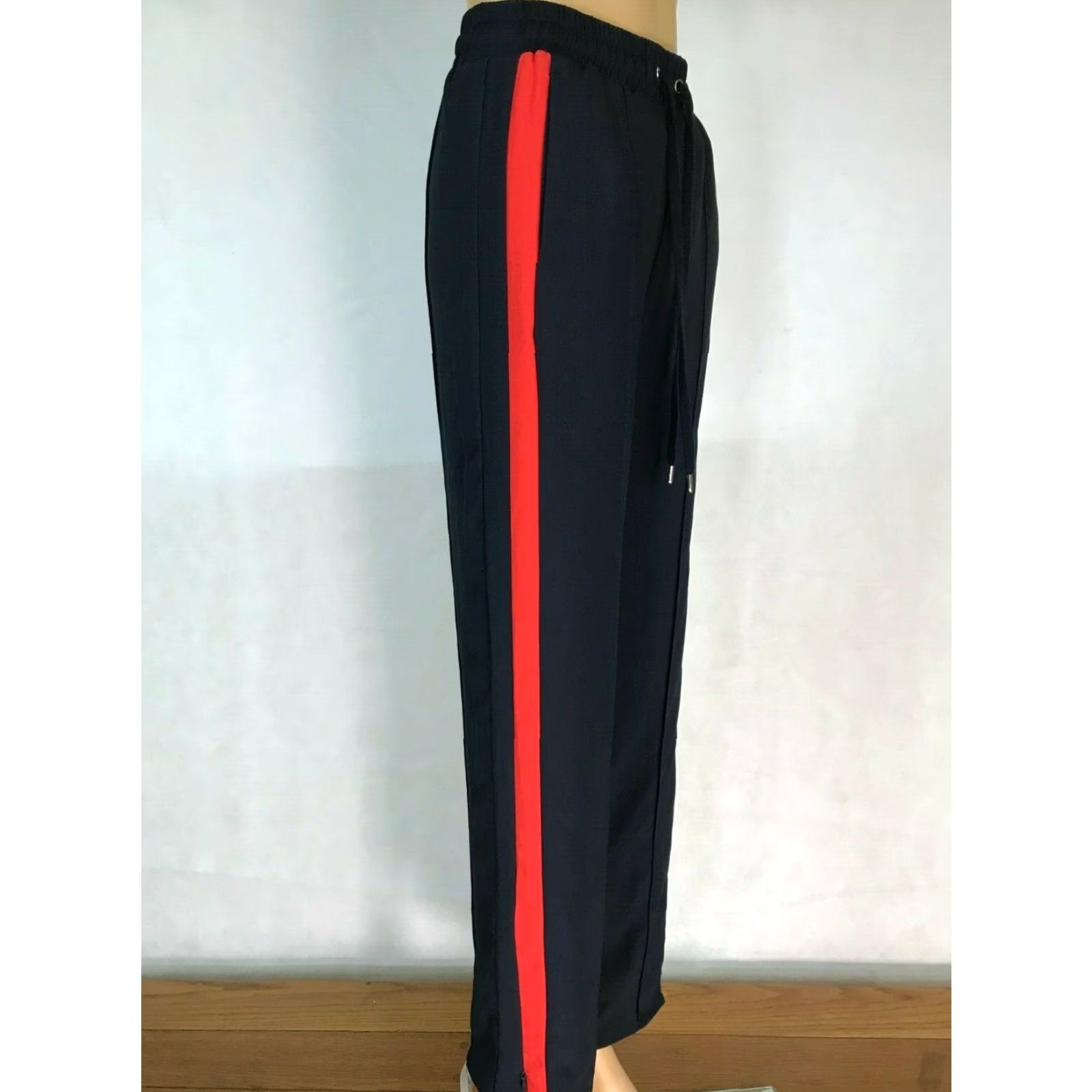H&M H&M Wide Leg Track Pants Womens Size 4 28x28 Navy Stripe Athletic Adult Women Size 27" / US 4 / IT 40 - 2 Thumbnail
