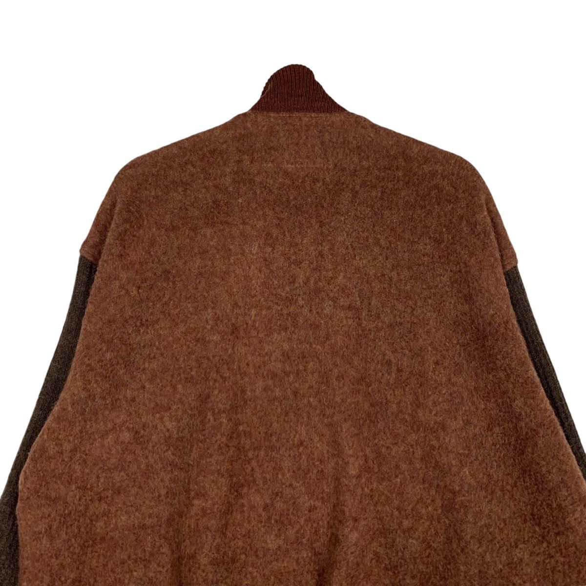 Japanese Brand KEN VALIDO Brown Wool Turtleneck Bomber Jacket #1234-C56 Size US L / EU 52-54 / 3 - 8 Thumbnail