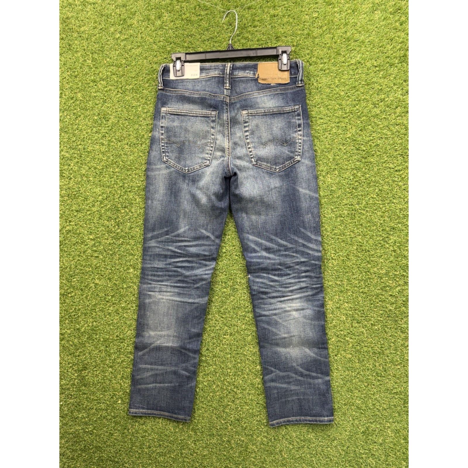American Eagle Outfitters American Eagle Jeans Men Slim 26x28 Denim Blue 5-Pocket Stretch NWT Dark Wash Mens Size US 26 / EU 42 - 2 Thumbnail