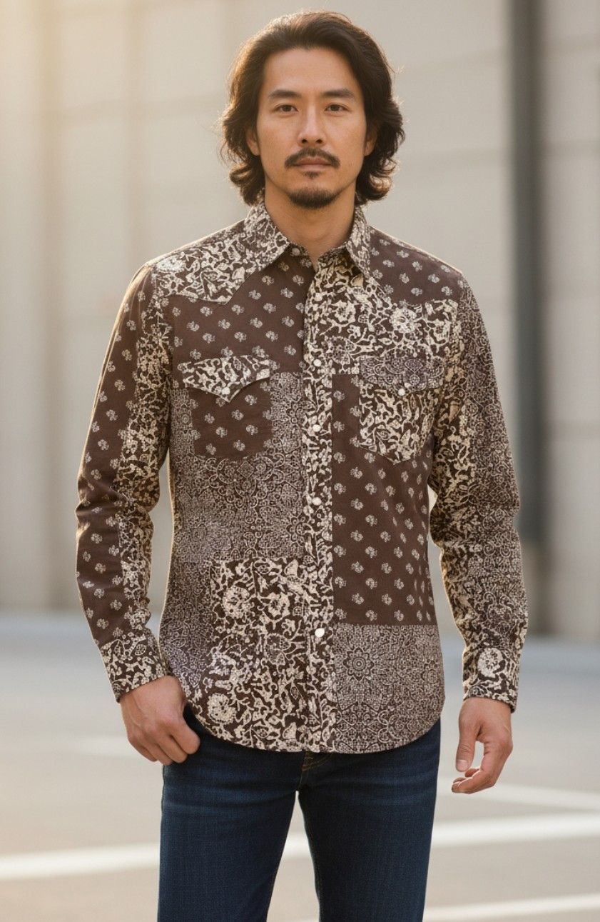 Lucky Brand John Robshaw for Lucky Brand long-sleeve western boho Small Size US S / EU 44-46 / 1 - 1 Thumbnail