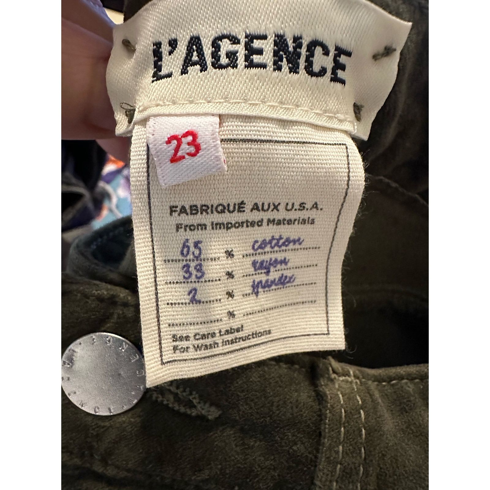 L'AGENCE L'Agence Margot green high rise skinny ankle jeans size 23 Size 25" / US 0 / IT 36 - 3 Thumbnail