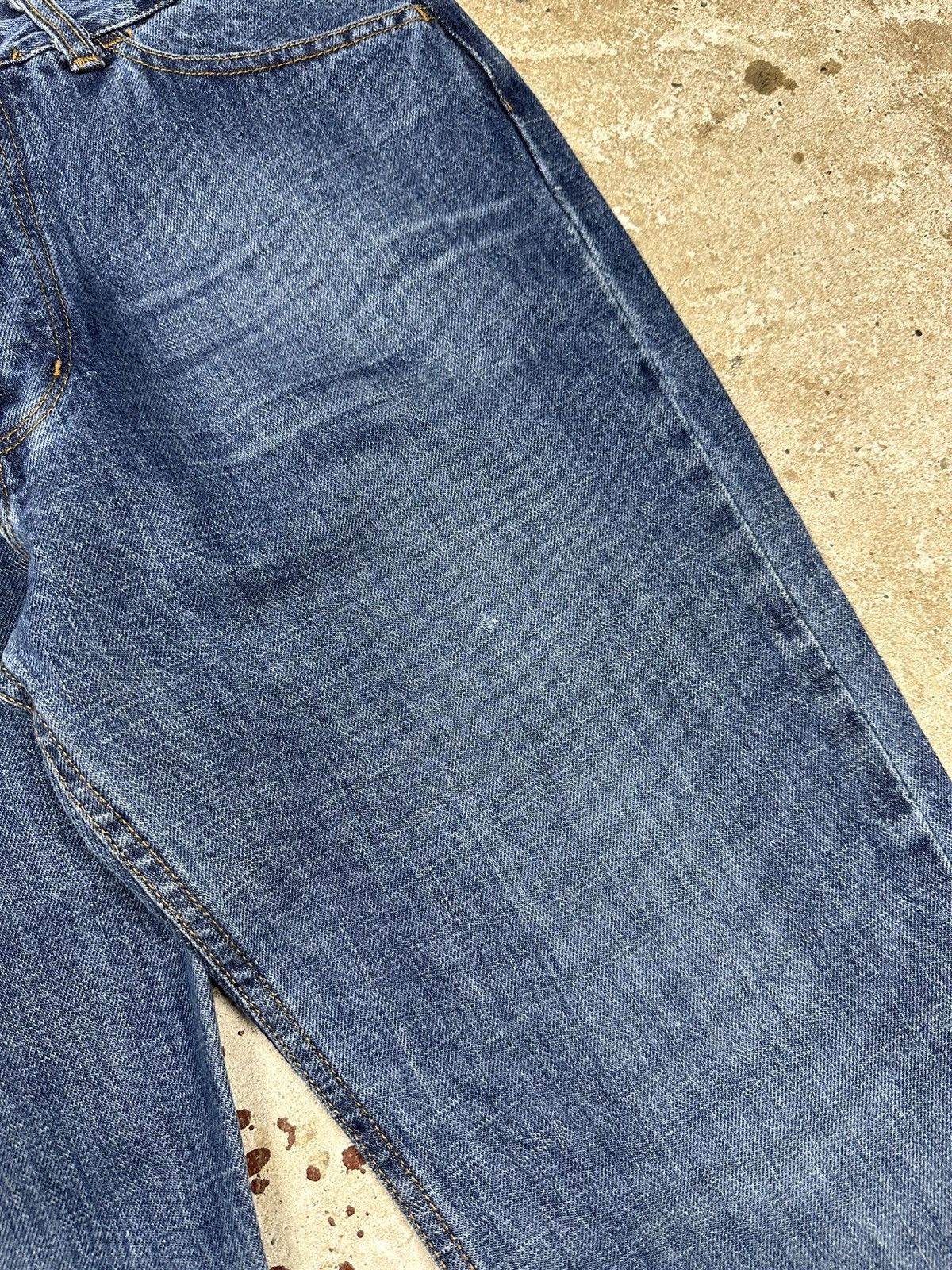 Japanese Brand × Vintage Vintage Y2K Flared Wide Leg Blue Denim Pants Size US 30 / EU 46 - 6 Thumbnail