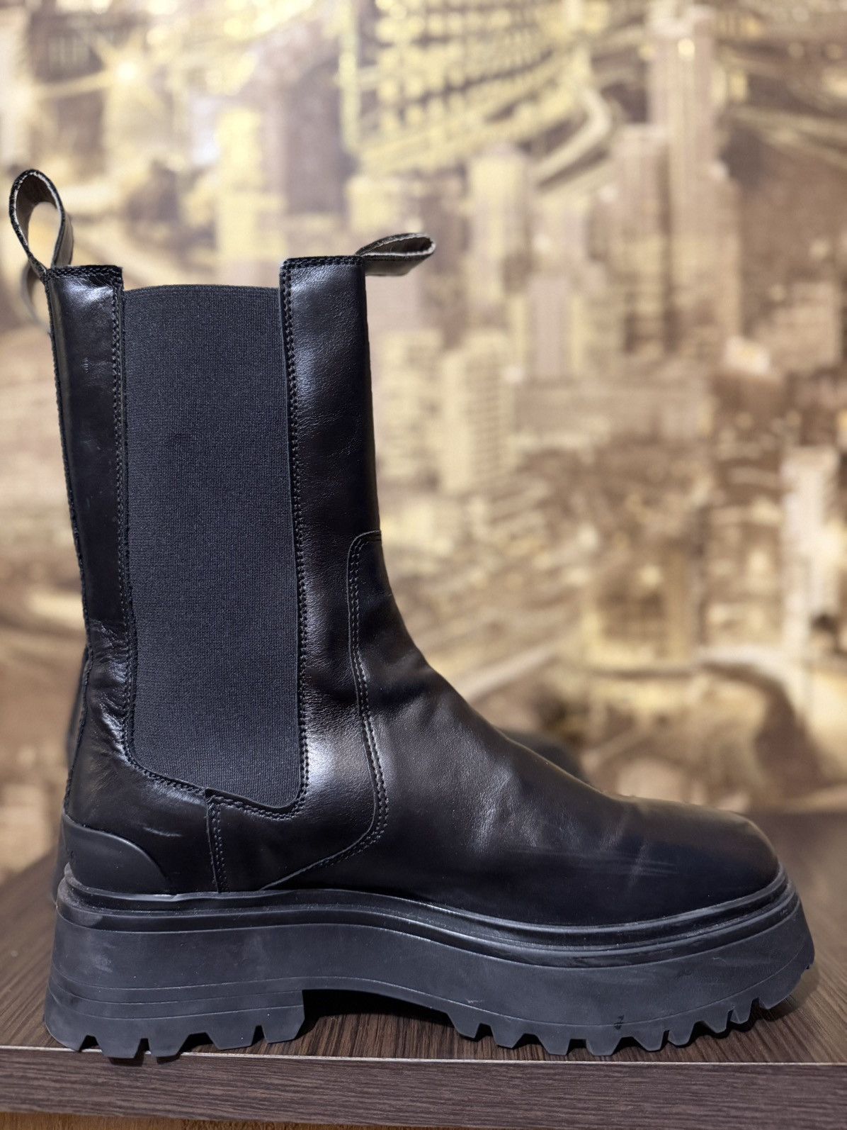 Allsaints AllSaints Boots Amber Black Leather Size 39 Size US 9 / IT 39 - 3 Thumbnail