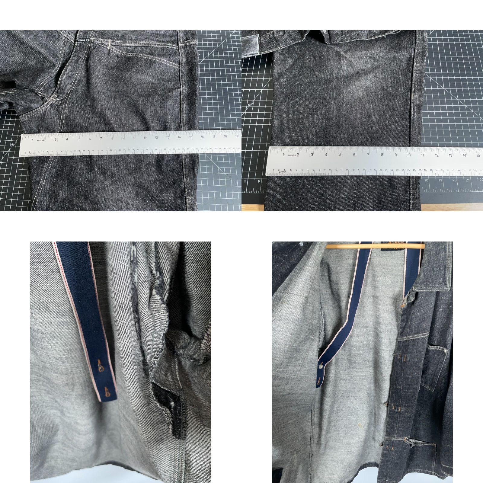 Vintage VINTAGE Girbaud Denim Jacket 2 Piece Set Men XL Black Denim Jacket Jeans Set Hip Hop Retro 90s Mens XL Black Size US 36 / EU 52 - 10 Thumbnail