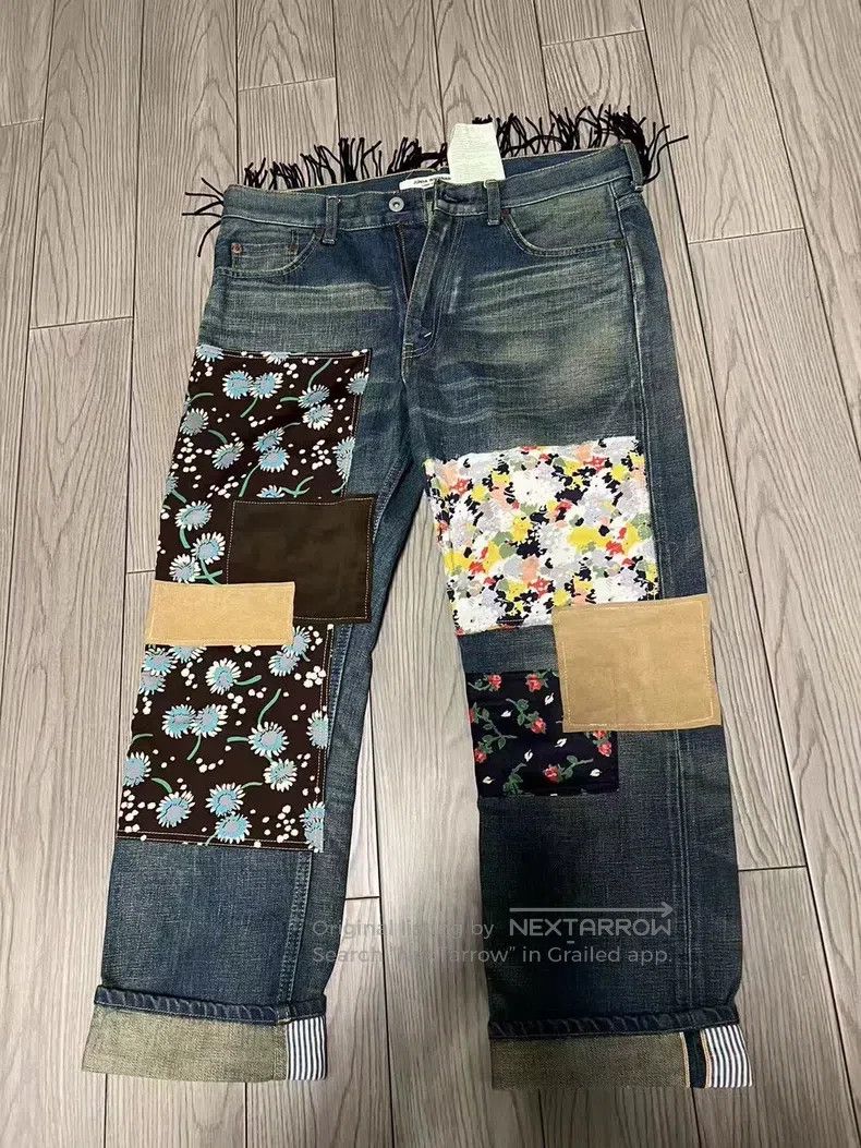 Junya Watanabe Junya Watanabe size M Color blocked denim pants Size 24" / US 00 / IT 34 - 9 Thumbnail