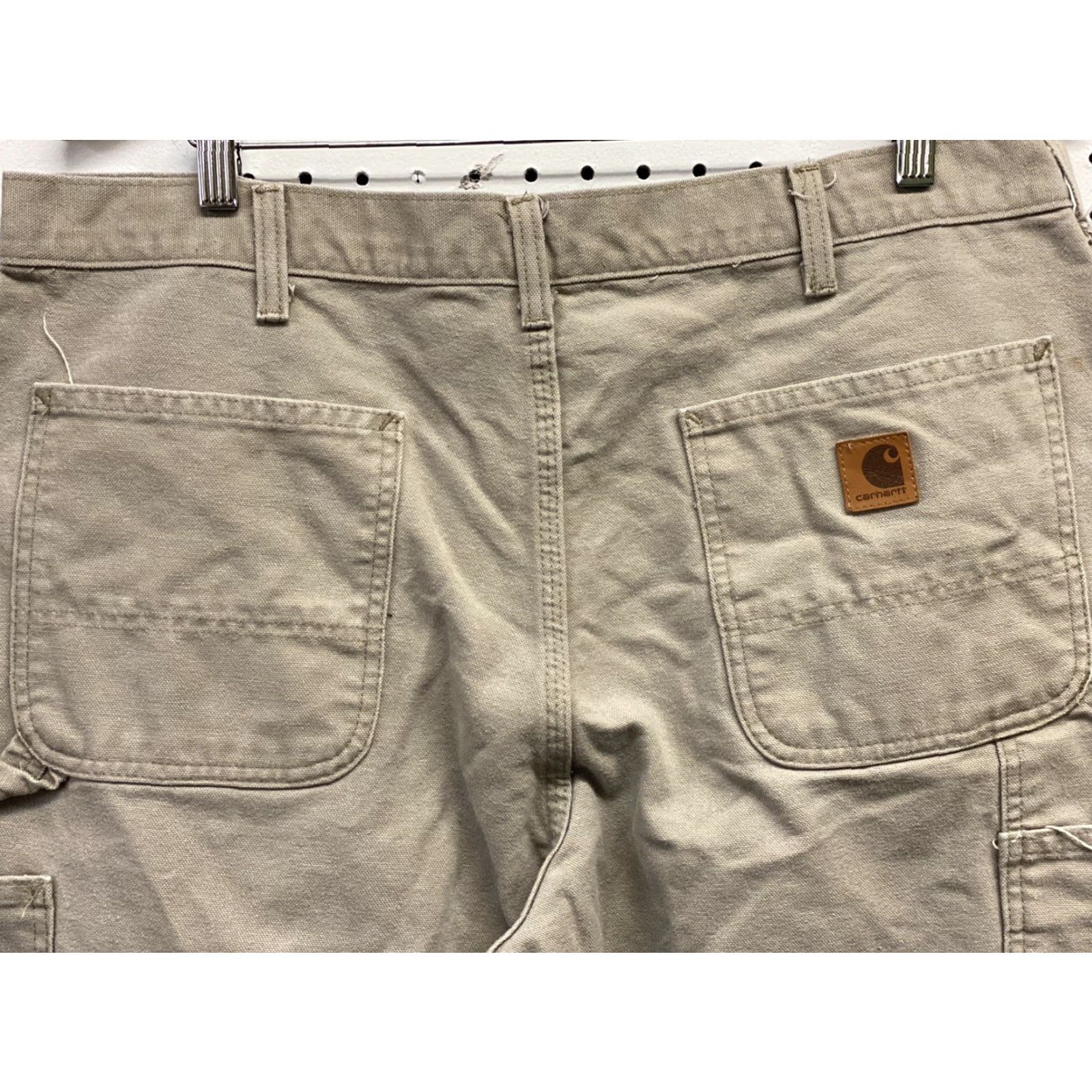 Carhartt Carhartt Pants Carpenter B11DES 38 x 30 Tan Gray Beige Canvas Regular Straight Logo Pockets Workwear Mens Size US 38 / EU 54 - 6 Thumbnail