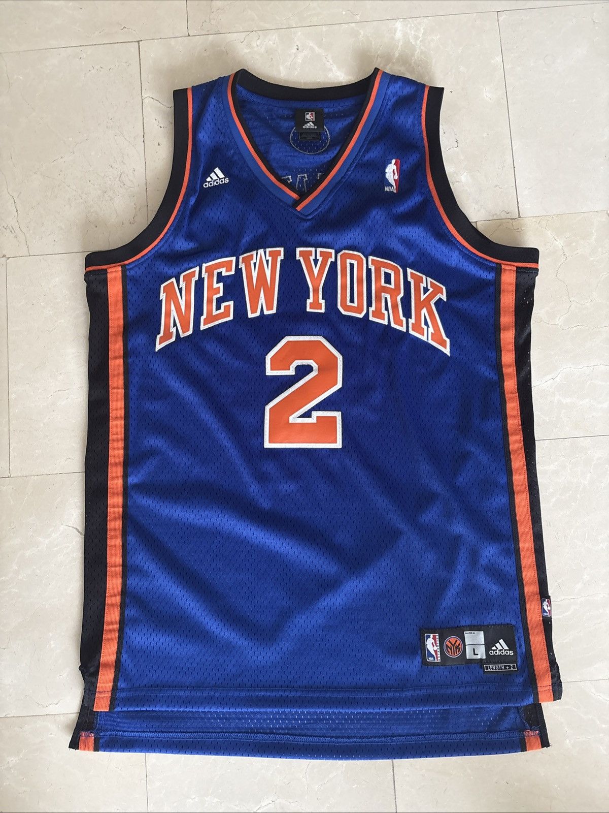 Adidas × NBA × Vintage RARE NBA Adidas New York Knicks Nate Robinson Jersey #2 Blue Size US L / EU 52-54 / 3 - 1 Thumbnail
