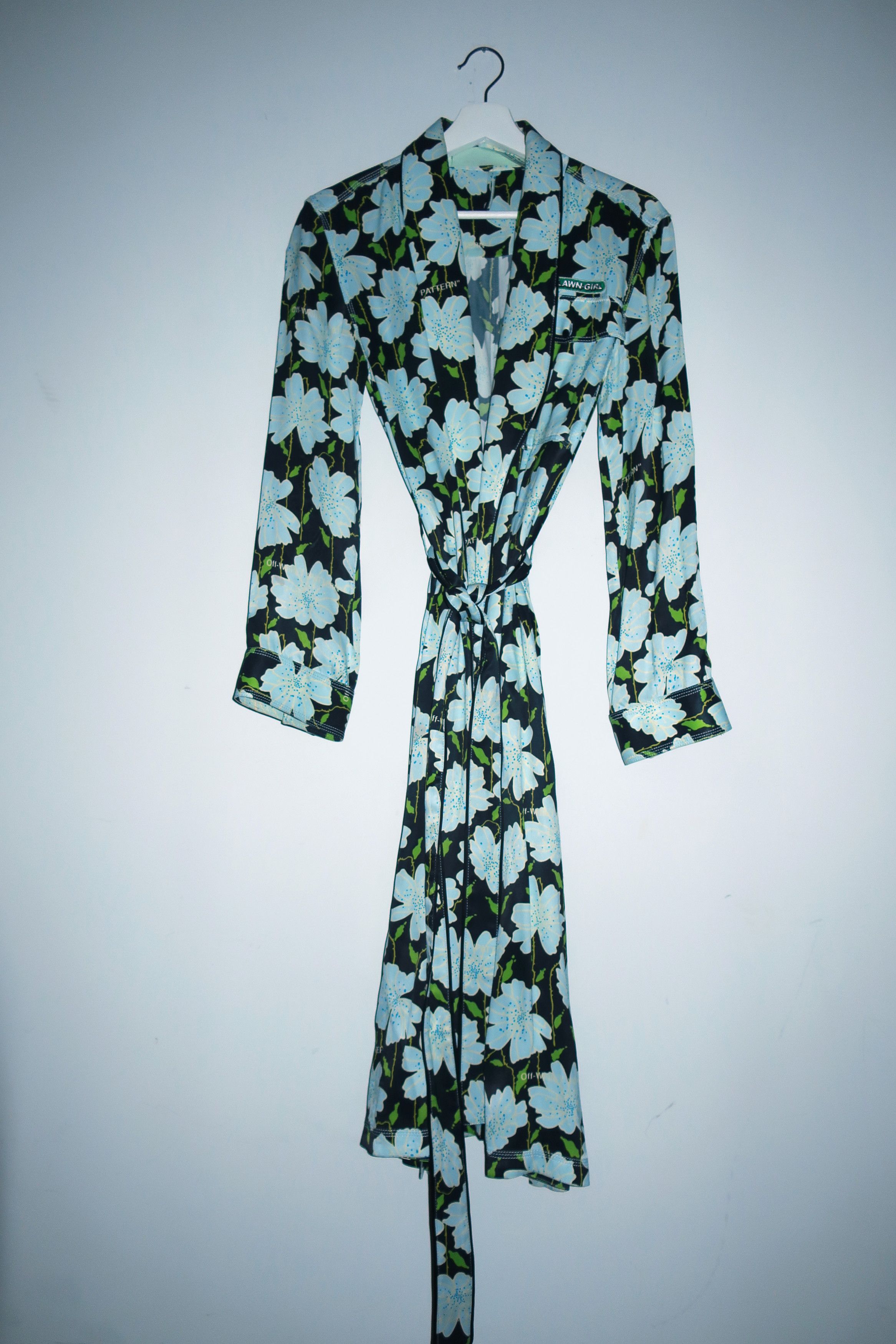Off-White Off-White Appliquéd floral-print satin wrap dress c/o Virgil Size S / US 4 / IT 40 - 2 Thumbnail