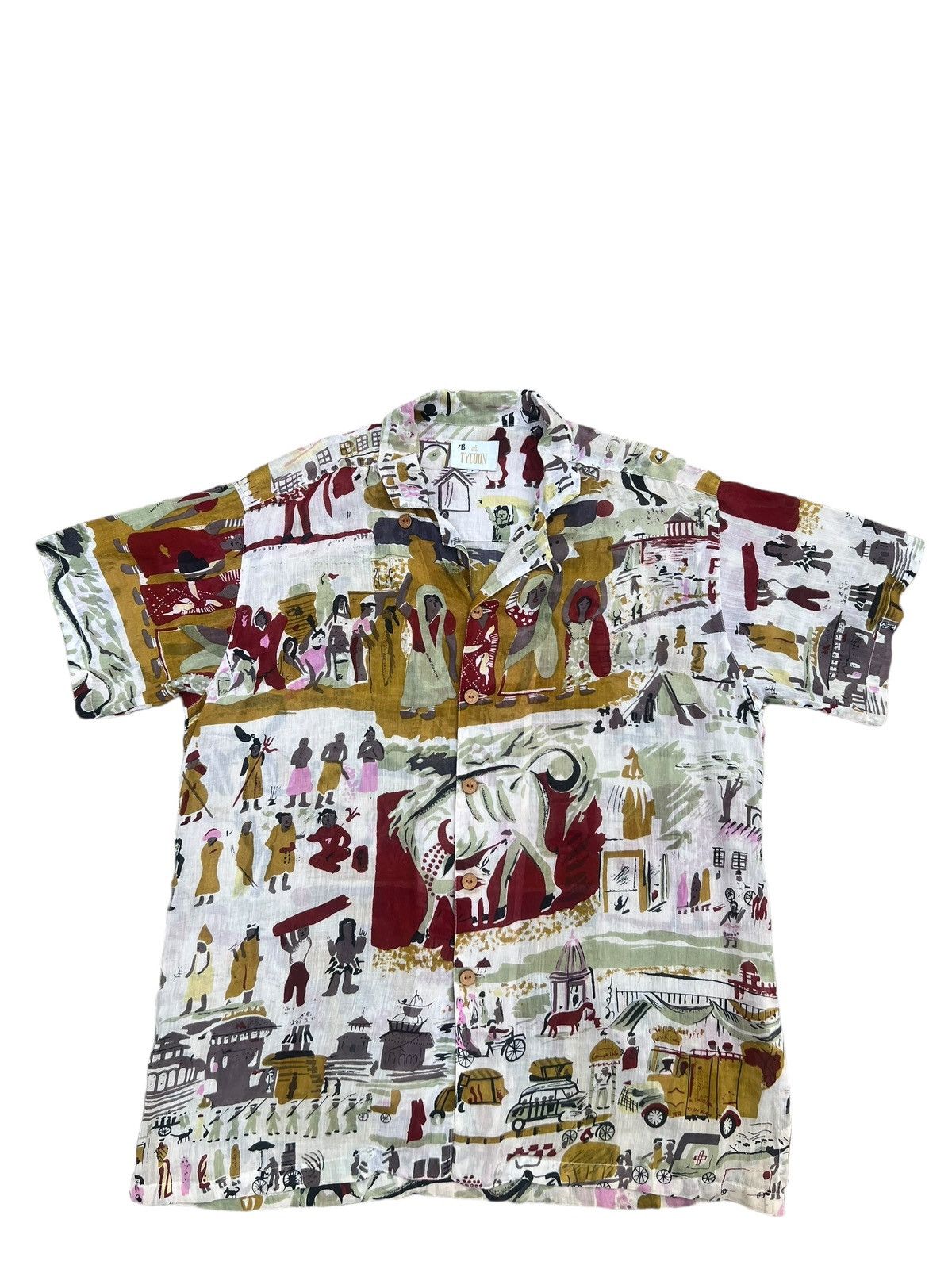 Vintage Vintage Oil Tycoon Japan Ethnic Tribe Art Hawaiian Shirt Size US L / EU 52-54 / 3 - 1 Thumbnail