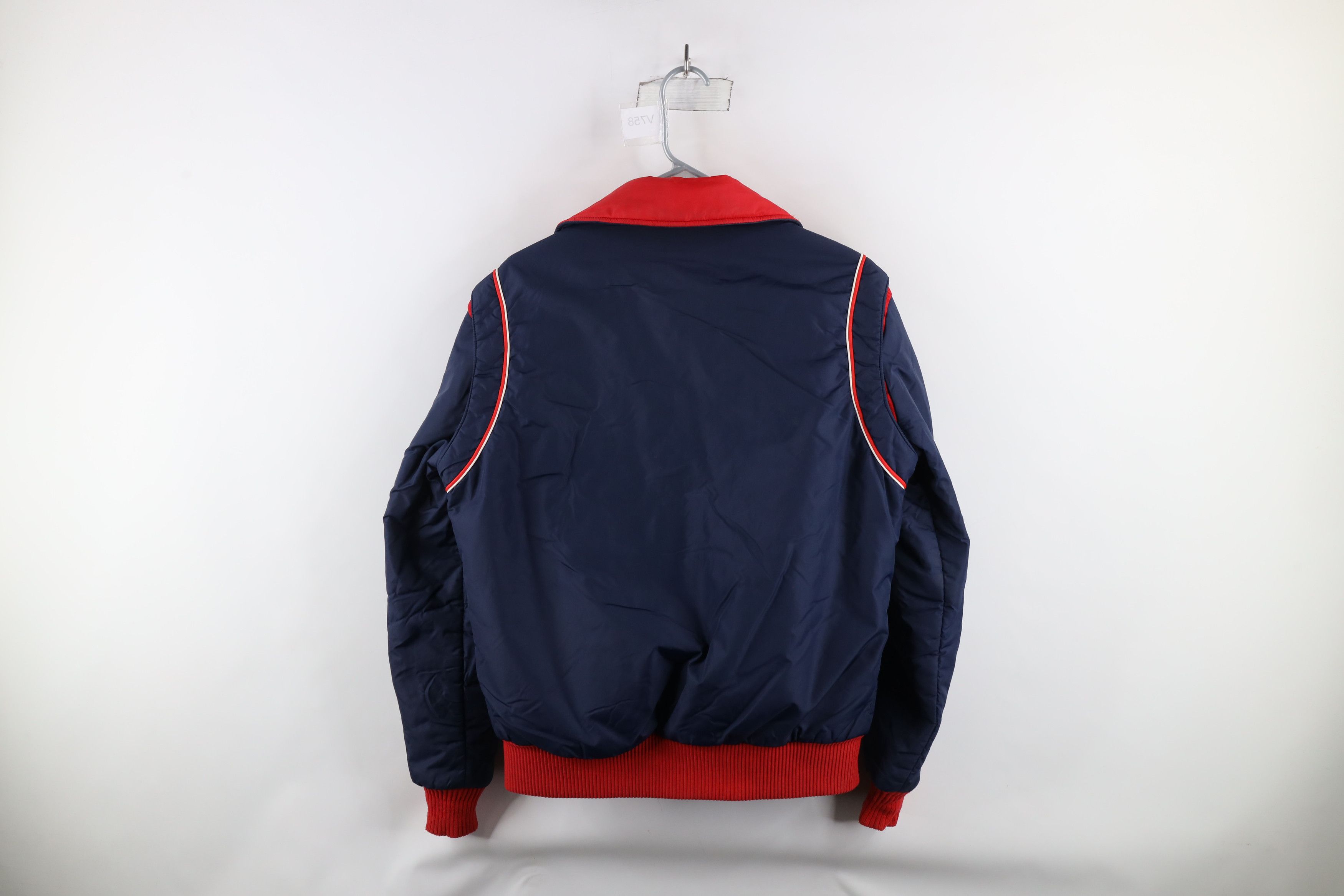 Vintage Vintage 70s Streetwear Striped Winter Puffer Jacket Blue Size US M / EU 48-50 / 2 - 12 Thumbnail