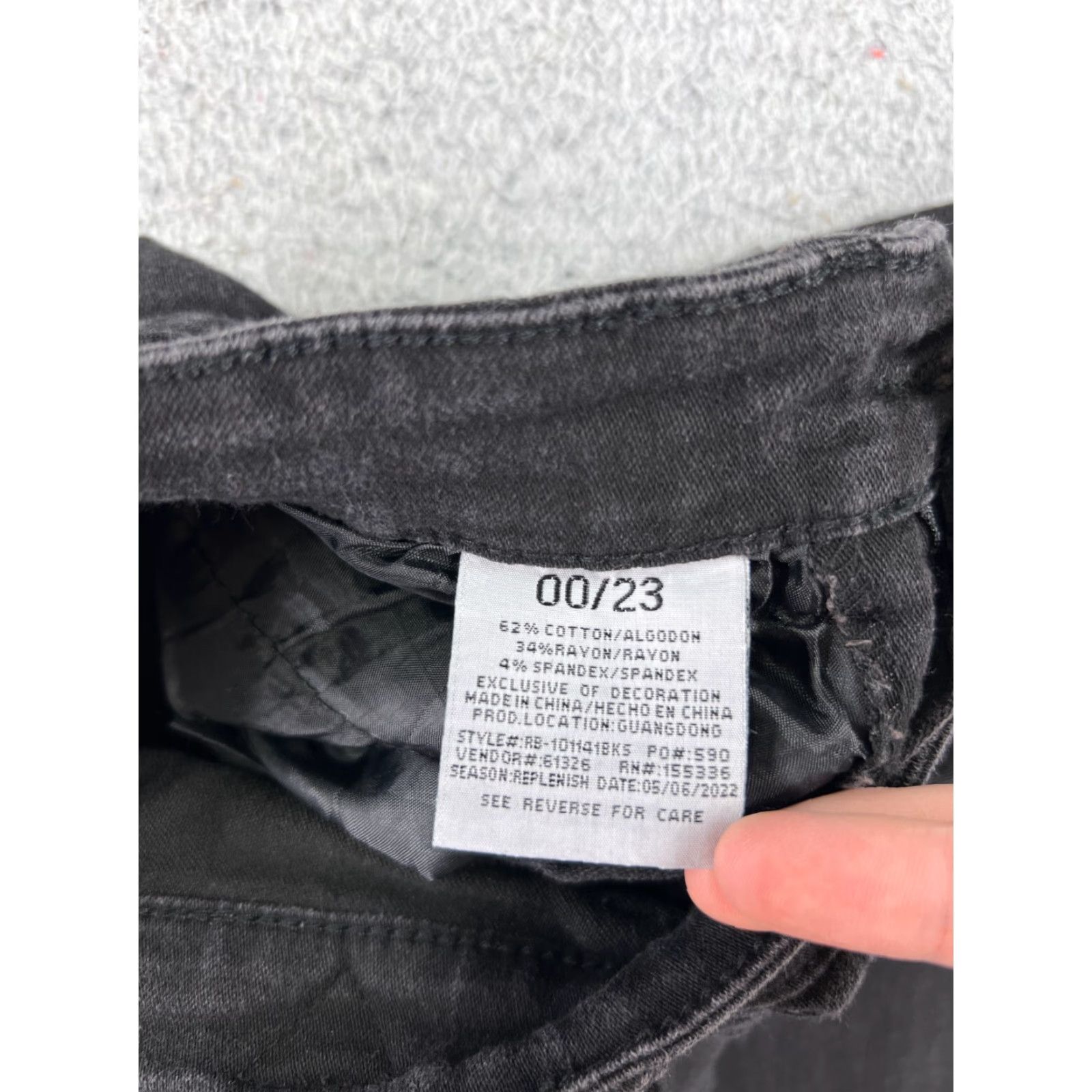 Vintage Red Bottoms Womens Flared Jeans Pants Low Rise Black Cotton Blend 28in Inseam 00 Size 24" / US 00 / IT 34 - 7 Thumbnail
