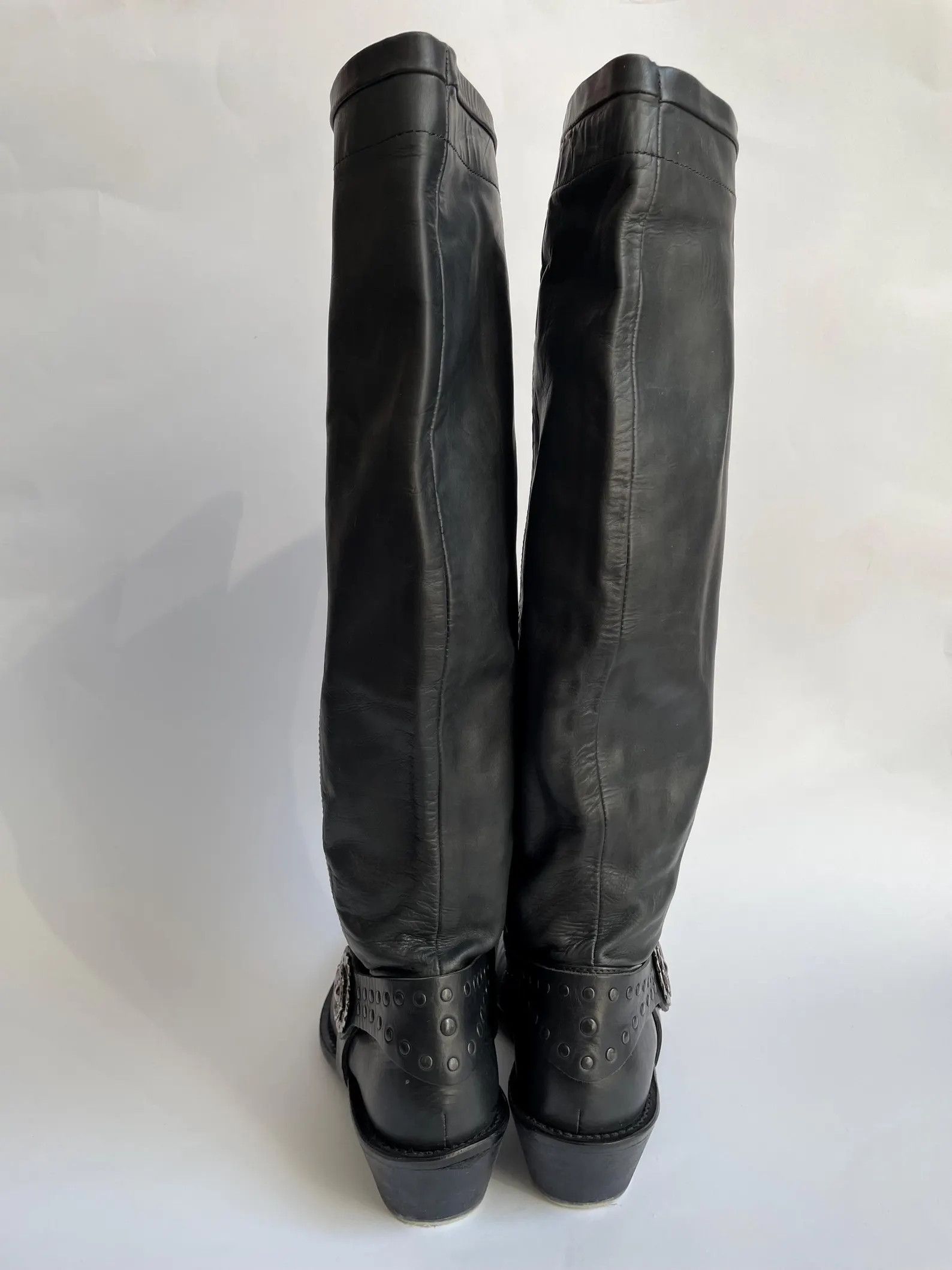 Marithe + Francois Girbaud Y2K Marithé François Girbaud Leather Riding Boots Size US 6.5 / IT 36.5 - 4 Thumbnail