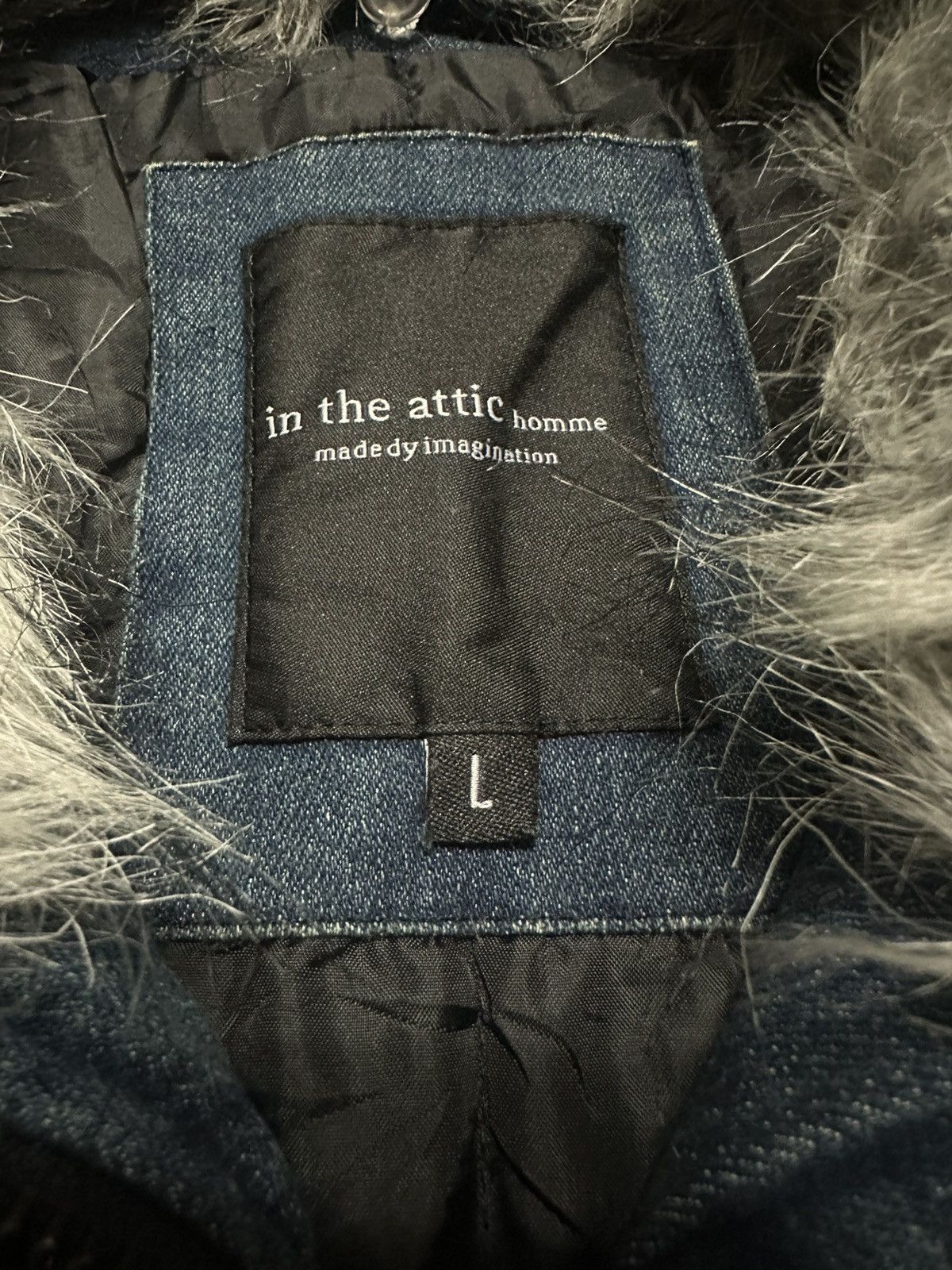 If Six Was Nine In The Attic Homme Made By Imagination Fur Denim Jacket Size US S / EU 44-46 / 1 - 7 Thumbnail
