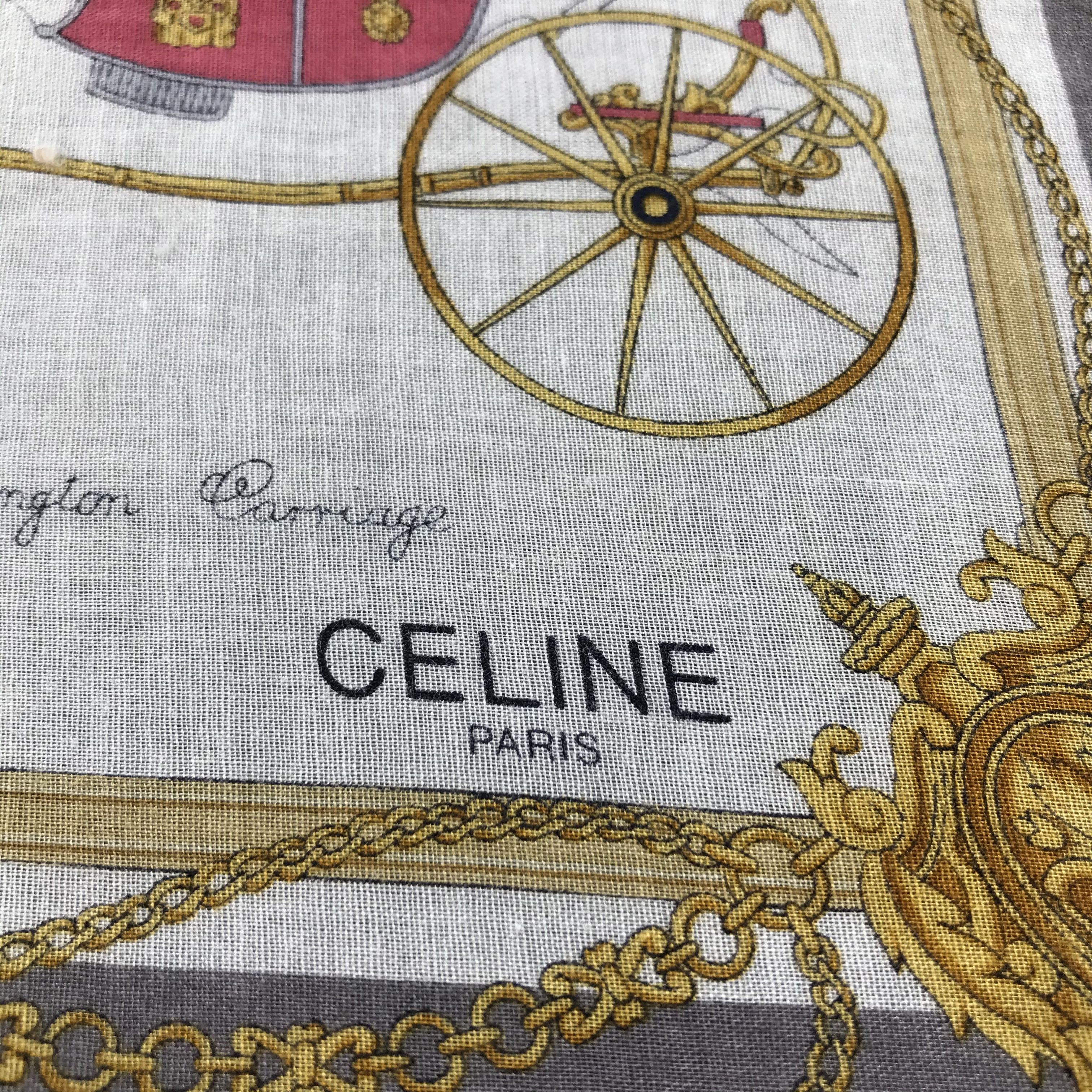 Celine Celine Carriage Handkerchief Neckerchief Bandana H351 Size ONE SIZE - 4 Thumbnail