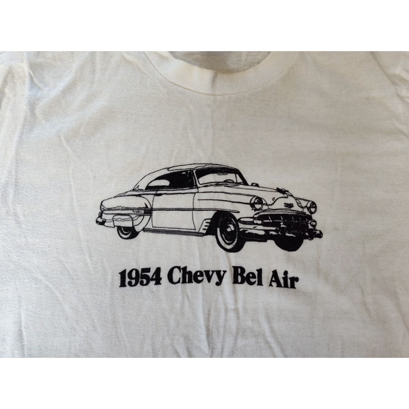 Vintage Vintage Sportswear 1954 Chevy Bel Air Men's Single Stitch Tee Shirt Size Med USA Size US M / EU 48-50 / 2 - 7 Thumbnail