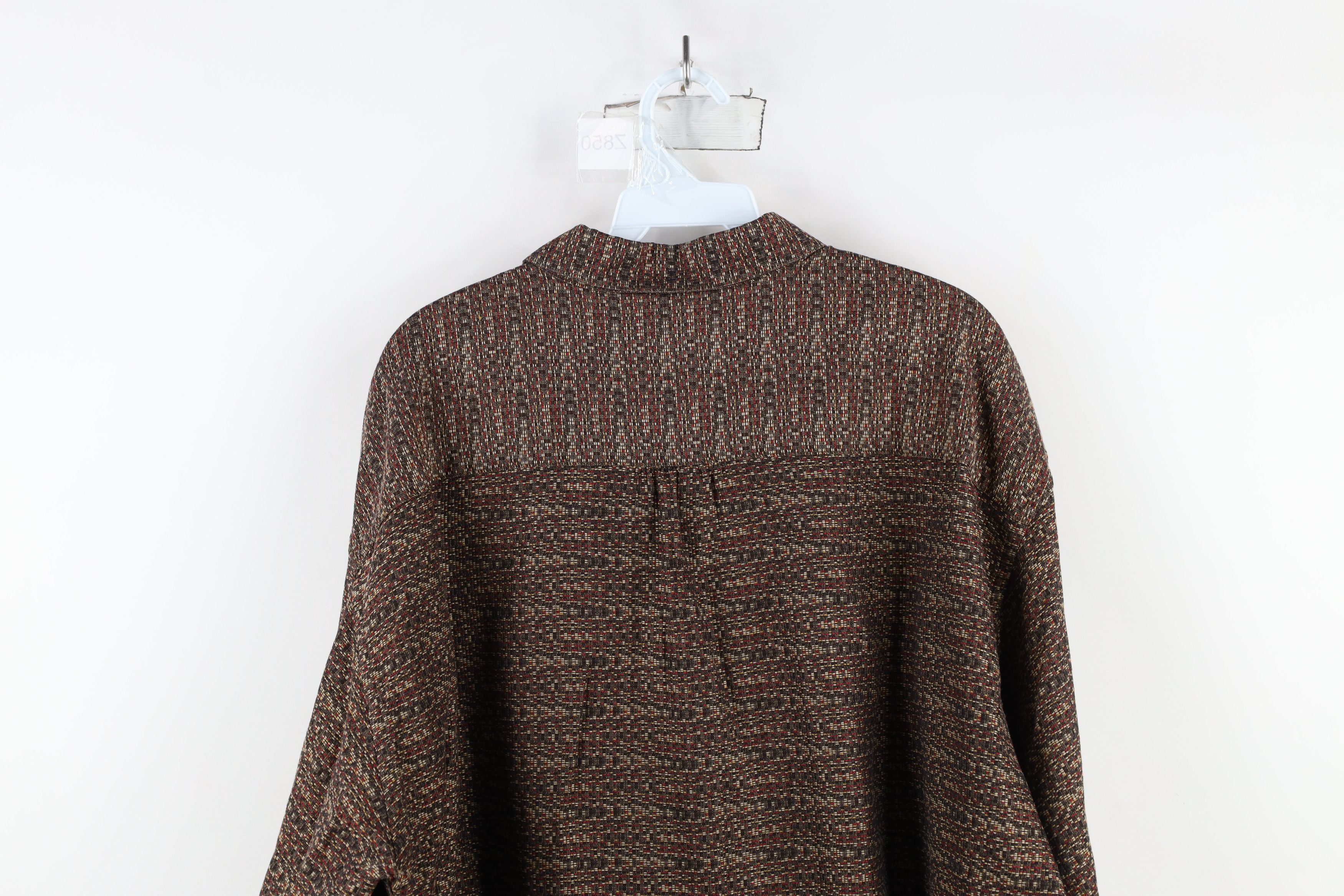 Vintage Vintage 90s Streetwear Jacquard Collared Button Down Shirt Size US XL / EU 56 / 4 - 10 Thumbnail