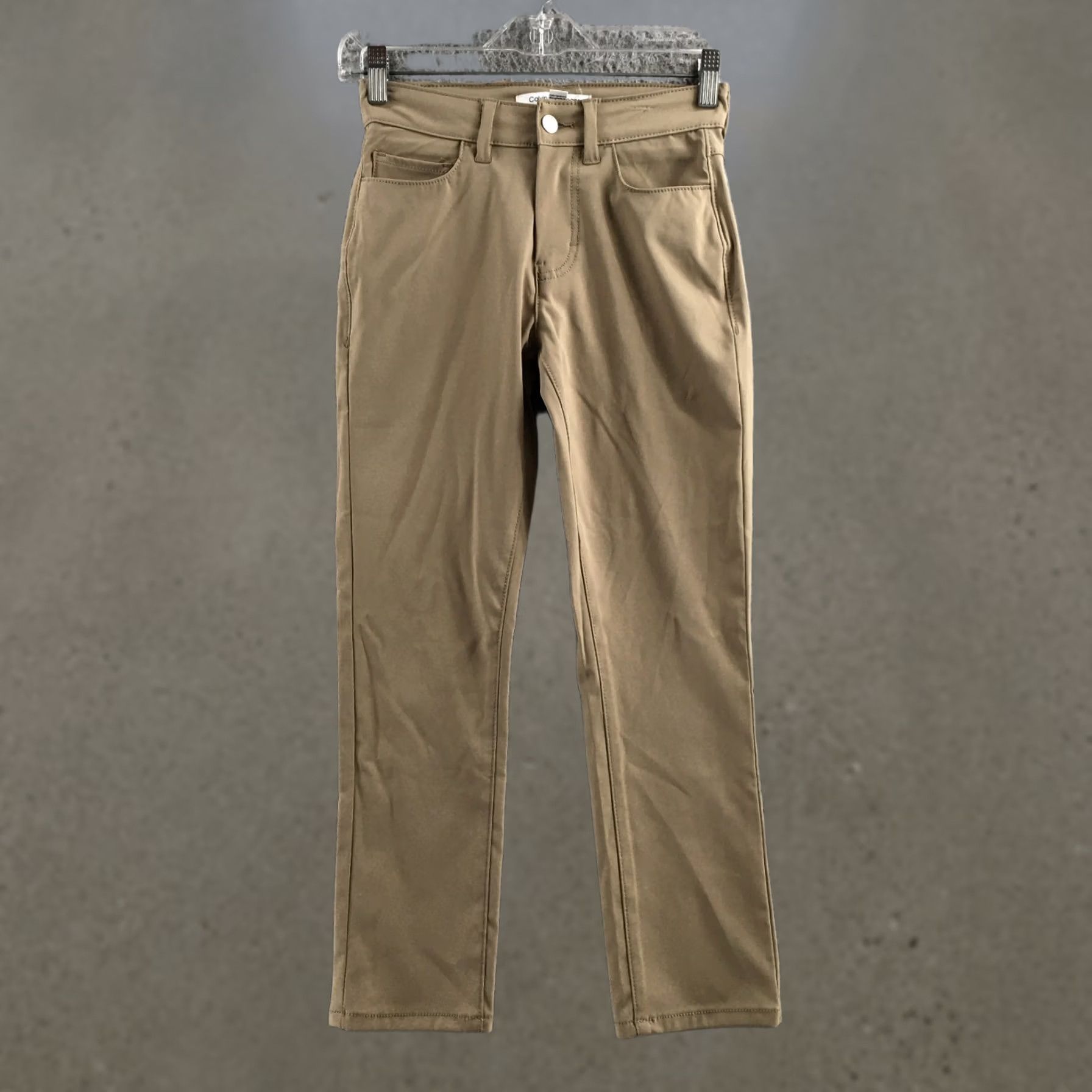 Calvin Klein Calvin Klein Pants Womens 8 Khaki Stretch Zip Fly Straight Leg Casual Fit - Regular Size 30" / US 8 / IT 44 - 1 Thumbnail
