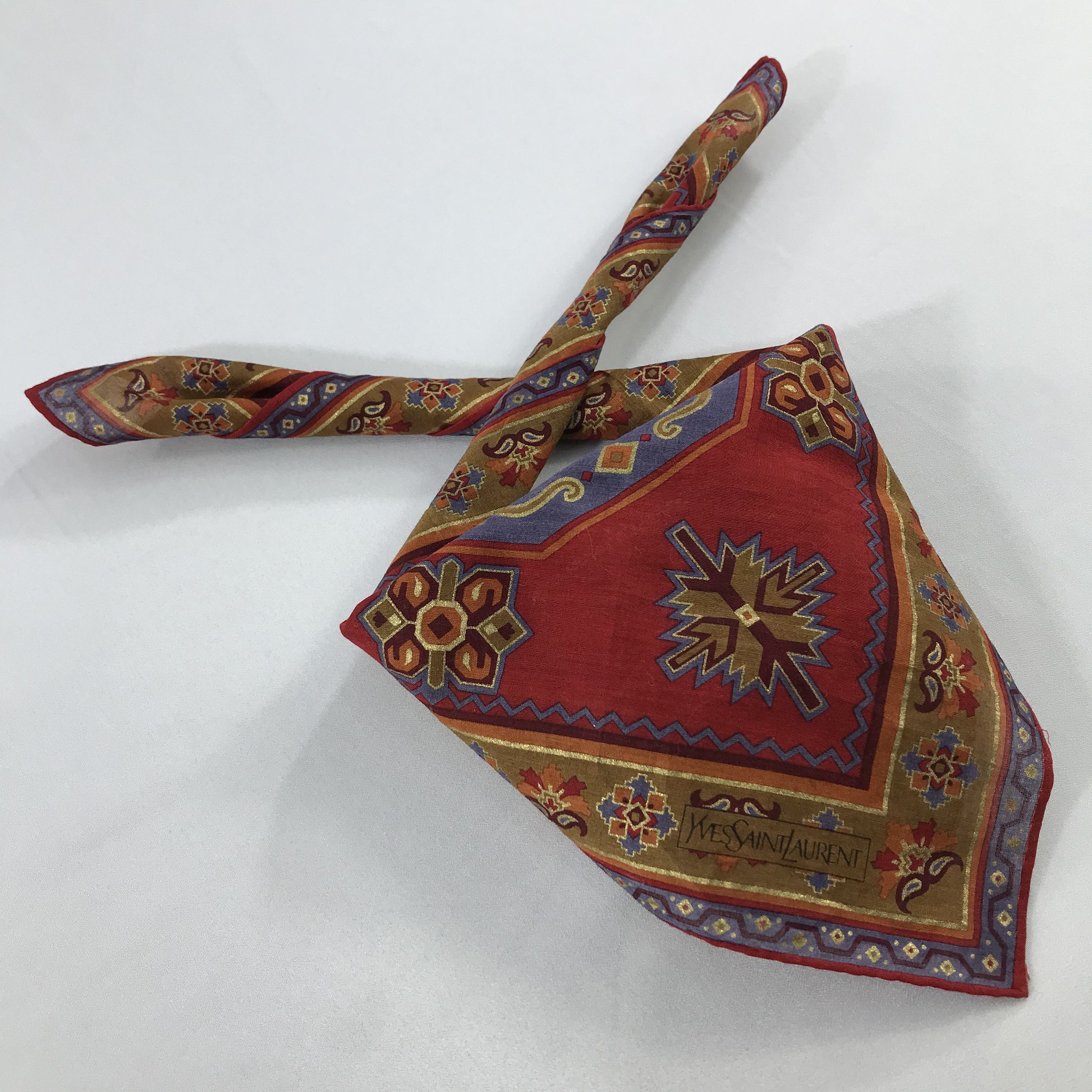 Yves Saint Laurent Yves Saint Laurent Bandana / Handkerchief/Neckerchief -S2456 Size ONE SIZE - 4 Thumbnail
