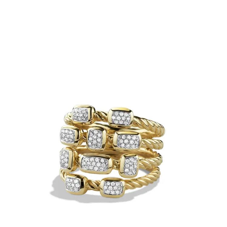 David Yurman o1s1wg111025 R12333D /Size 7 /Ring with Diamonds in Golden Size ONE SIZE - 1 Preview