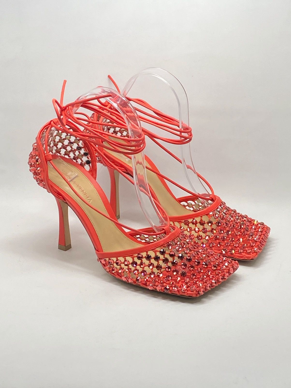Bottega Veneta Bottega Veneta Stretch Embellished Ankle Tie Pumps size 39.5 Size US 9.5 / IT 39.5 - 1 Thumbnail