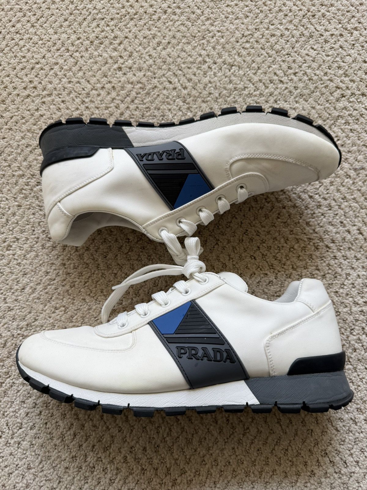 Prada ****RARE PRADA MATCH RACE NYLON LEATHER SNEAKERS Size US 10 / EU 43 - 1 Thumbnail