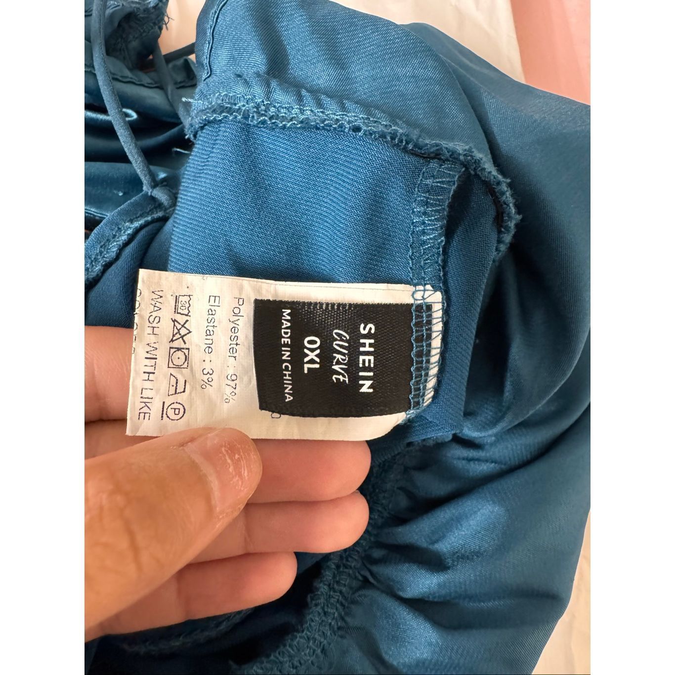 Other Curve teal satin bodysuit (size 0XL) Size XL / US 12-14 / IT 48-50 - 7 Thumbnail