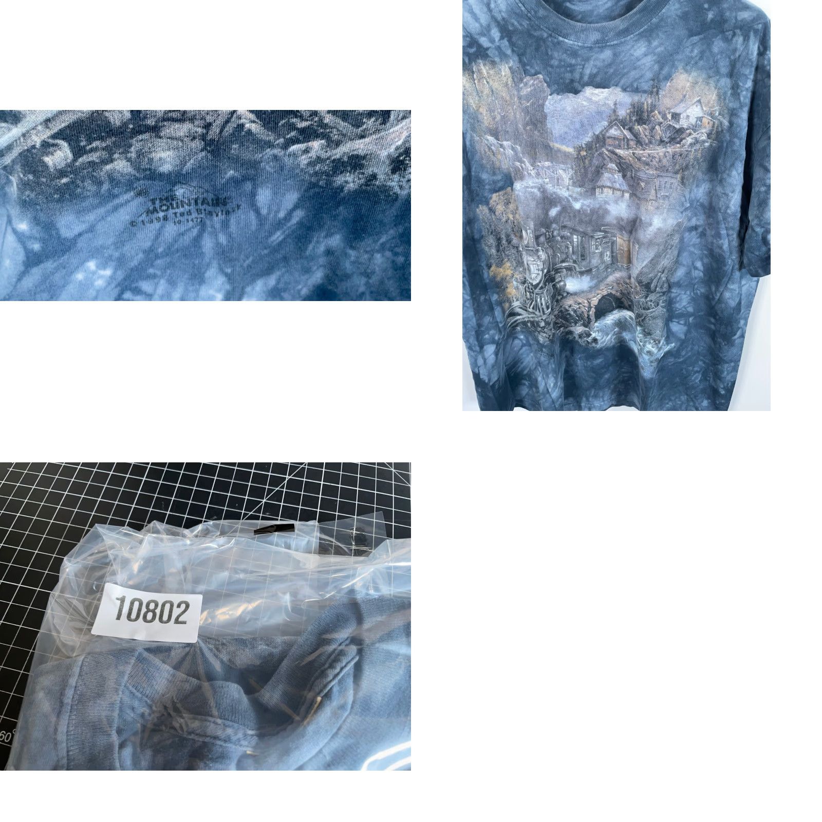 The Mountain VINTAGE The Mountain T-Shirt Blue Tie Dye 1998 Train Graphic XL Men’s 90s AOP Size US XL / EU 56 / 4 - 8 Thumbnail