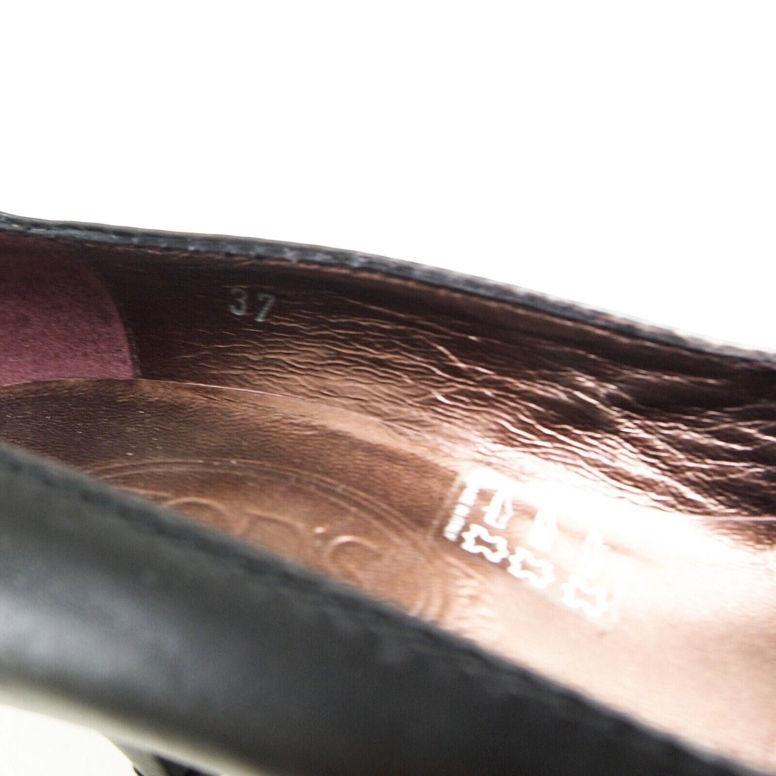 Tod's Tod's Mid Heel Pumps Black Leather Suede US 7 EU 37 $620 Size US 7 / IT 37 - 6 Thumbnail
