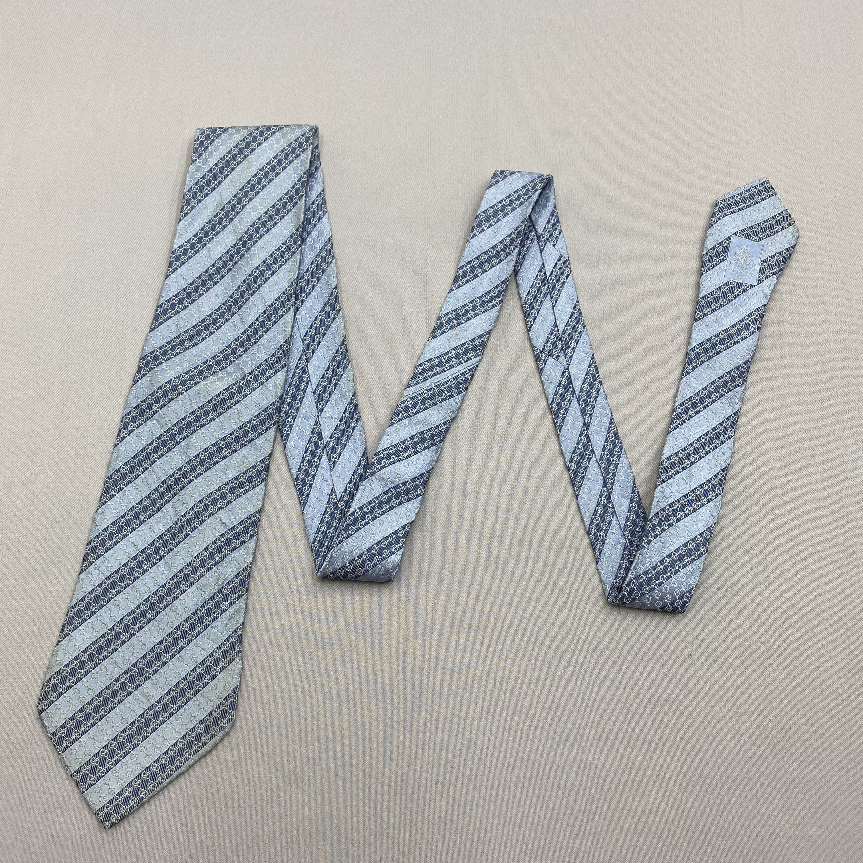 Japanese Brand Vintage Gucci SILK Necktie Cravate Pure Silk Neck Tie Size ONE SIZE - 5 Thumbnail
