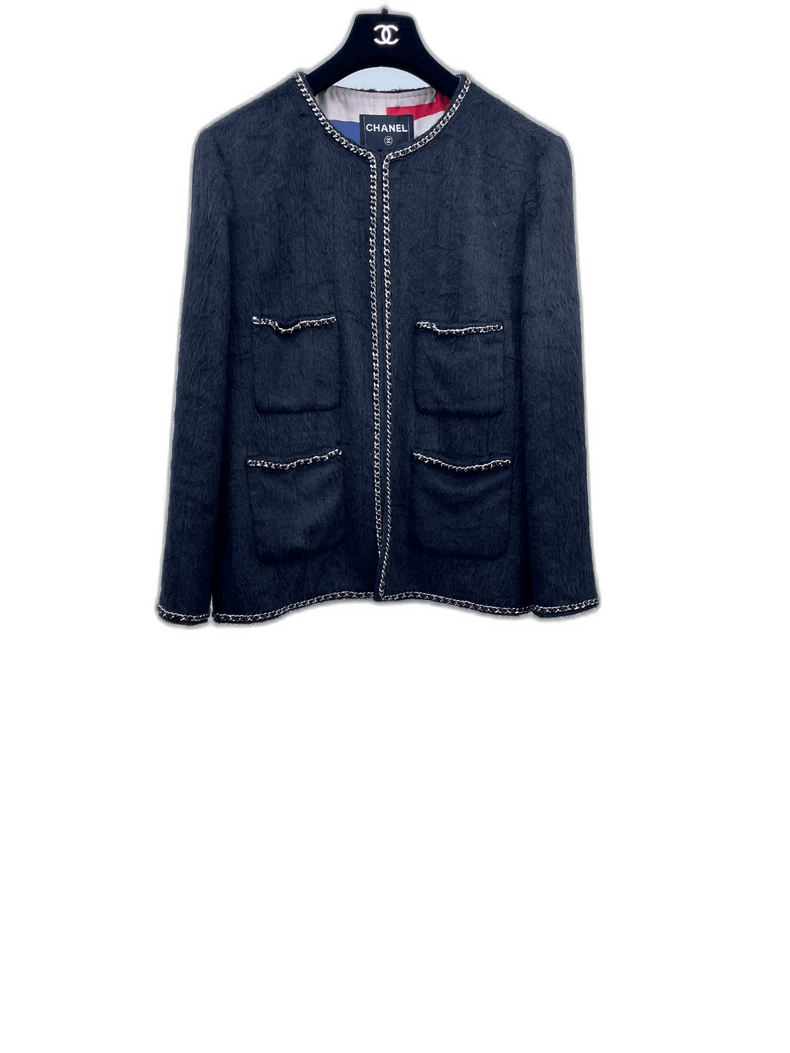 Chanel Chanel Black Chain Trimmed Jacket -2505 Size US L / EU 52-54 / 3 - 1 Thumbnail