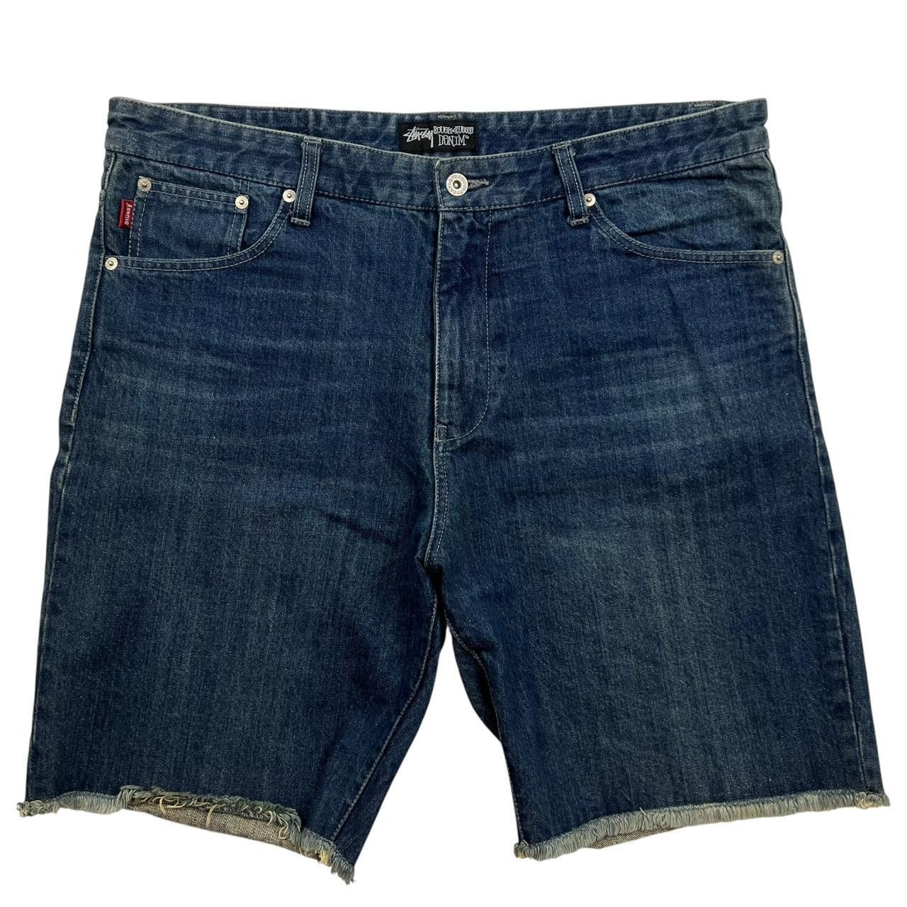 Stussy Vintage 2000s Stussy Crown Logo Denim Shorts Jorts Waist 38 Size US 38 / EU 54 - 2 Thumbnail