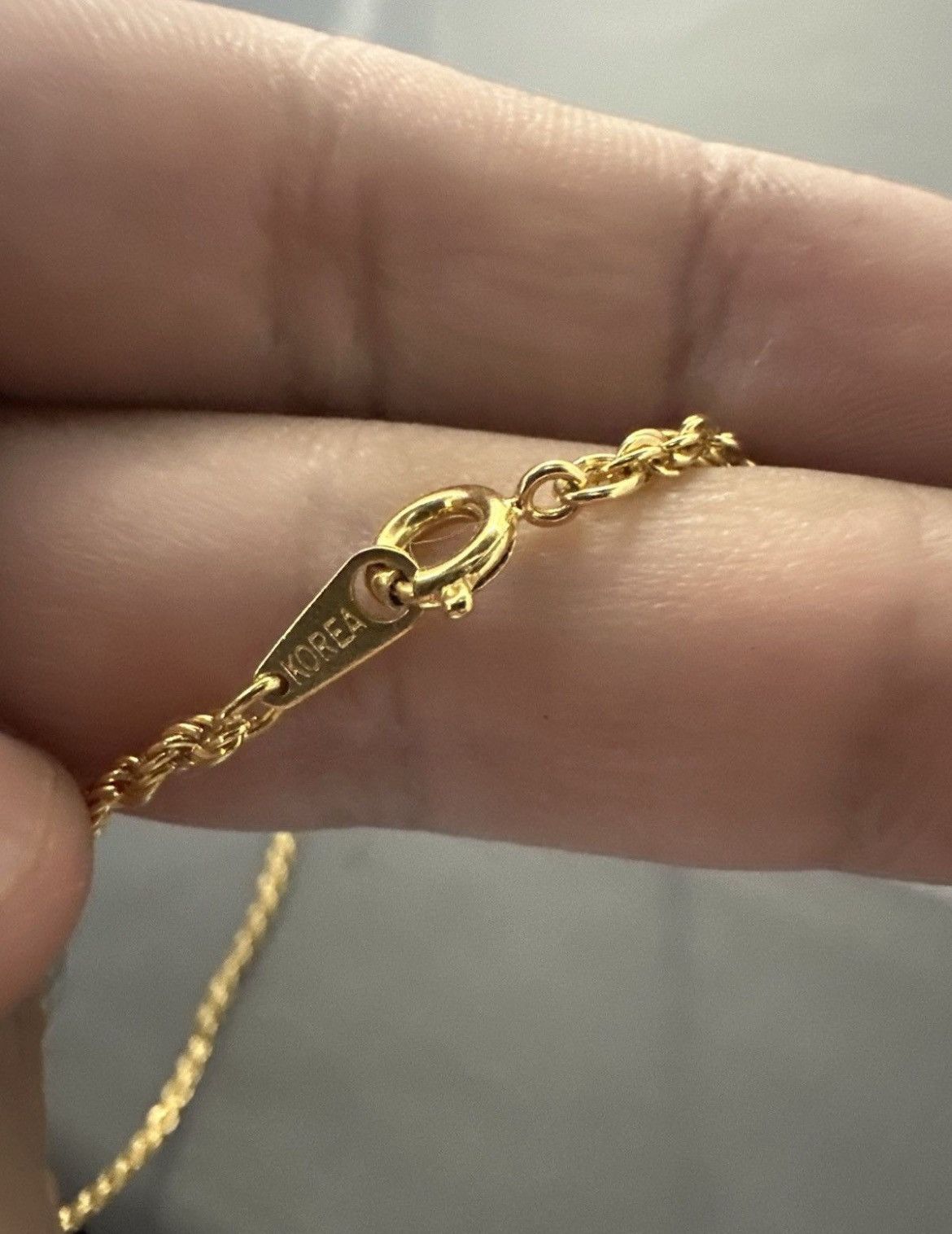 Jewelry 14k gold plated nugget cross and rope chain Size ONE SIZE - 3 Thumbnail