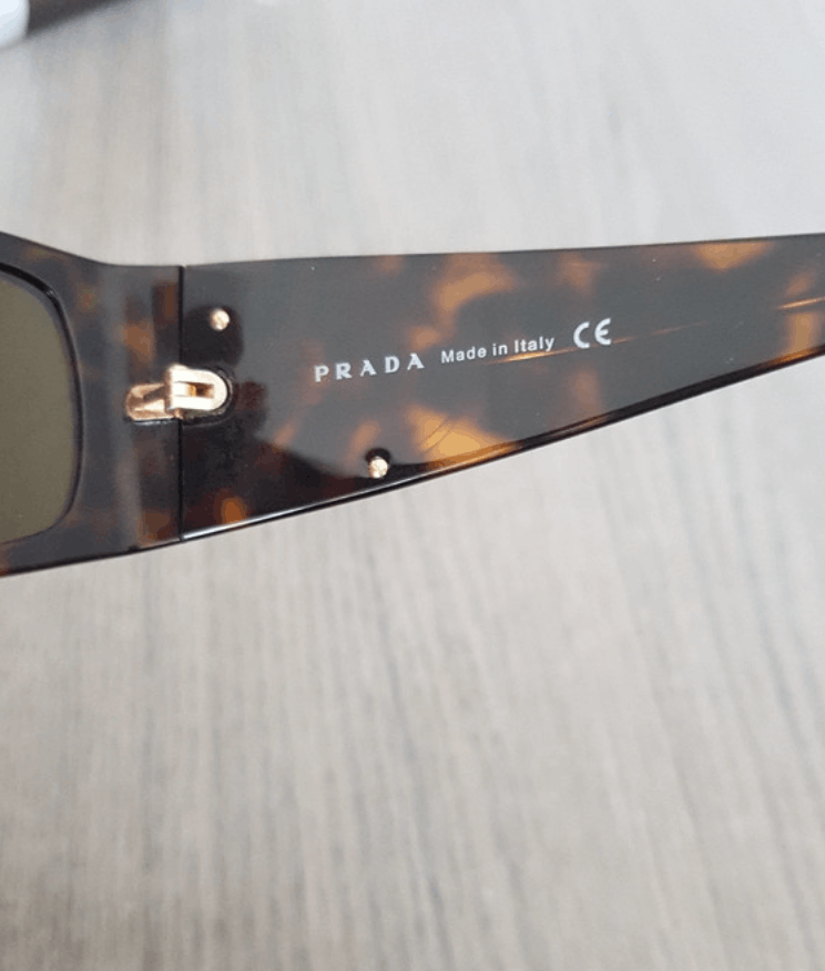 Prada × Vintage PRADA Sunglasses Rectangle Wrap Shield Star Flame Size ONE SIZE - 5 Thumbnail