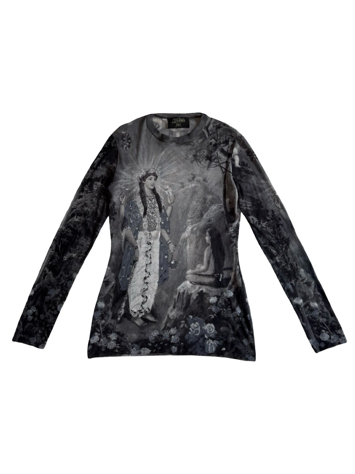 Jean Paul Gaultier Vtg S/S 1998 Jean Paul Gaultier Maile Mesh Top Hindu Goddess Size L / US 10 / IT 46 - 1 Thumbnail