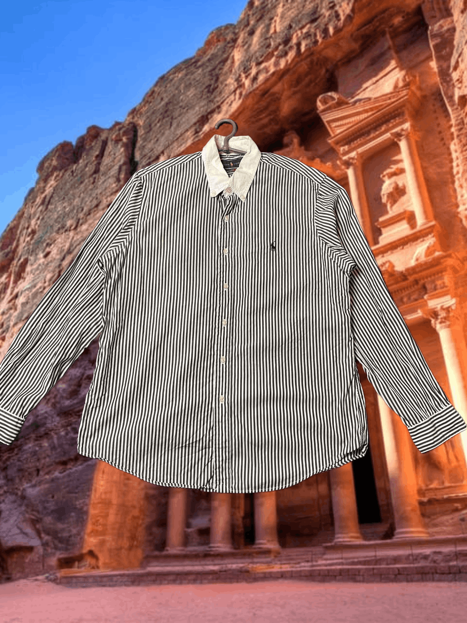 Ralph Lauren Y2K shirt print Ralph Lauren logo Vintage classic fit Size US L / EU 52-54 / 3 - 1 Thumbnail