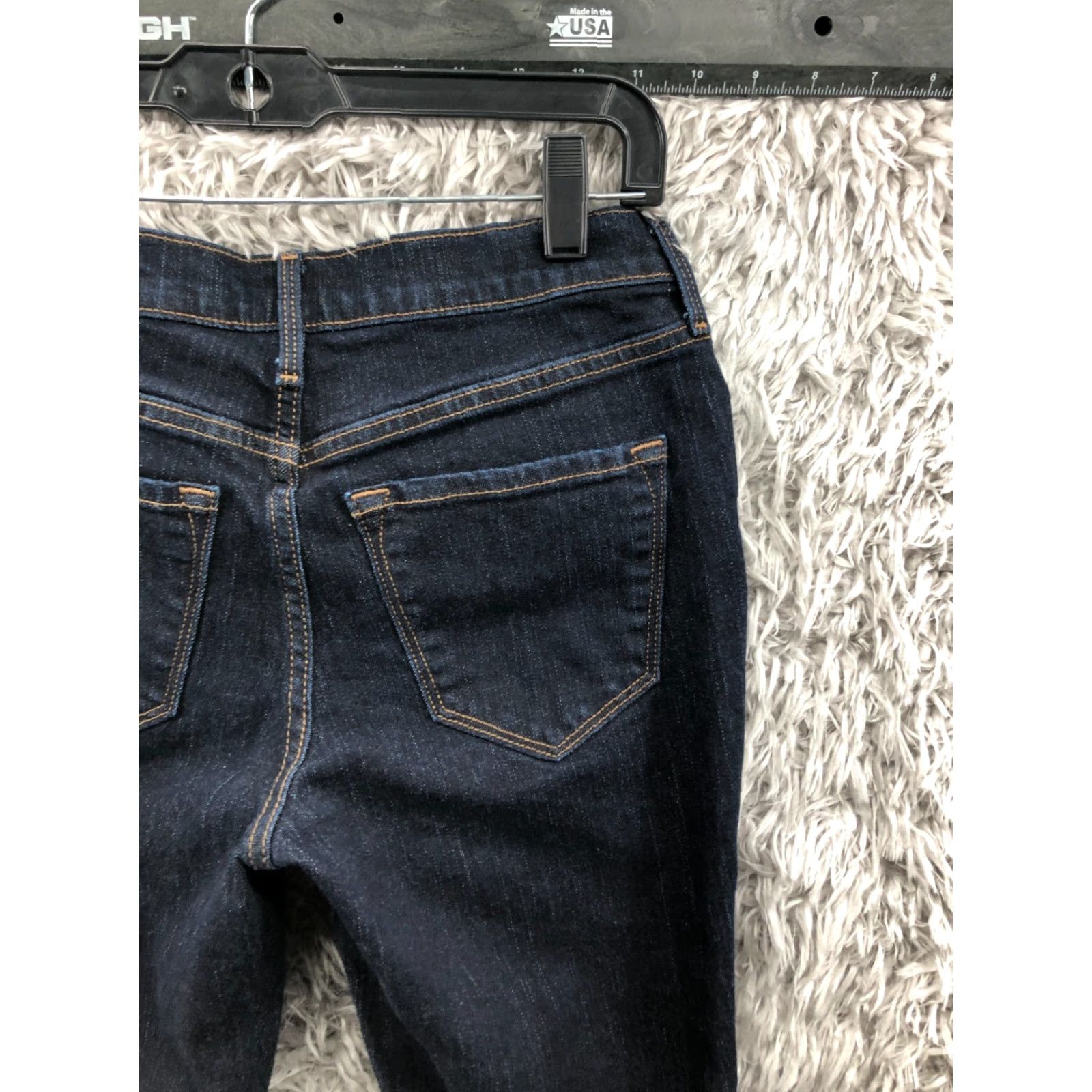 Old Navy Old Navy Curvy Skinny Jeans Women's Size 2 Short Mid Rise Dark Wash Blue Denim Shirt? Size 26" / US 2 / IT 38 - 6 Thumbnail