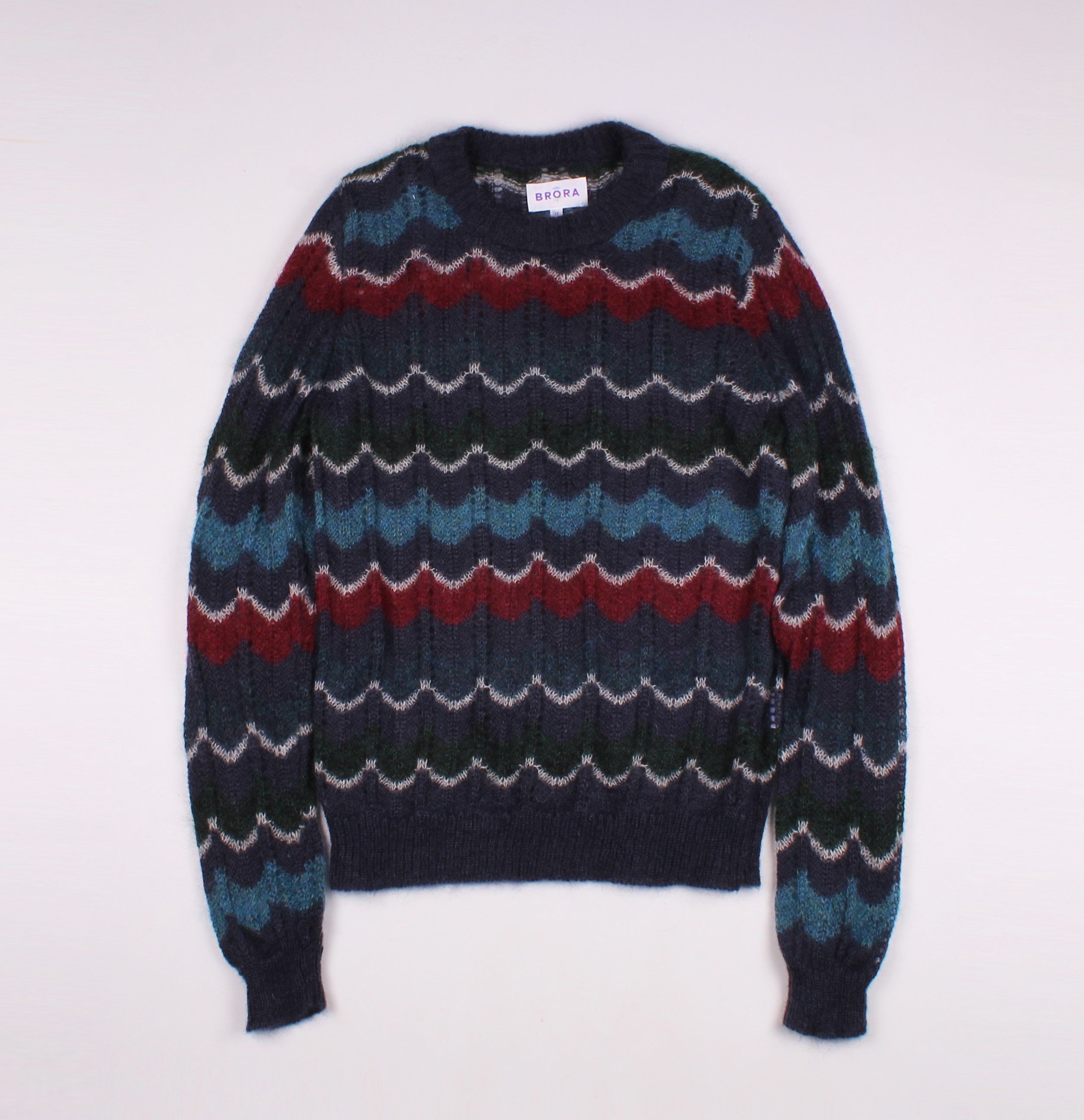 Other Brora Superkid Mohair Blend Knitted Light Sweater Jumper Size M / US 6-8 / IT 42-44 - 1 Thumbnail