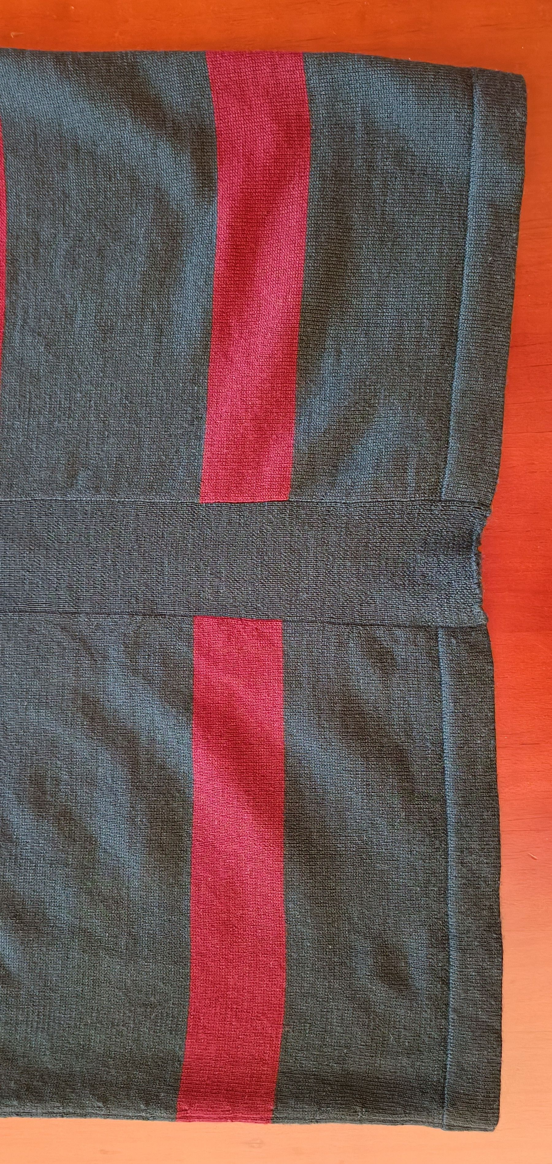 Jean Paul Gaultier Wool knit sweater in dark gray with red stripes Size US M / EU 48-50 / 2 - 19 Thumbnail
