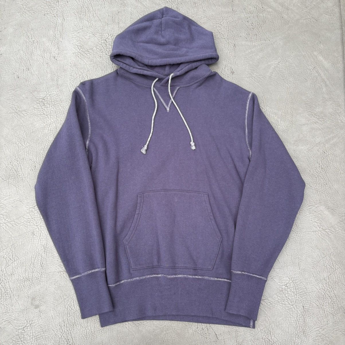 Japanese Brand Two moon “V-gusset” hooded sweatshirt navy hoody L Size US L / EU 52-54 / 3 - 1 Thumbnail