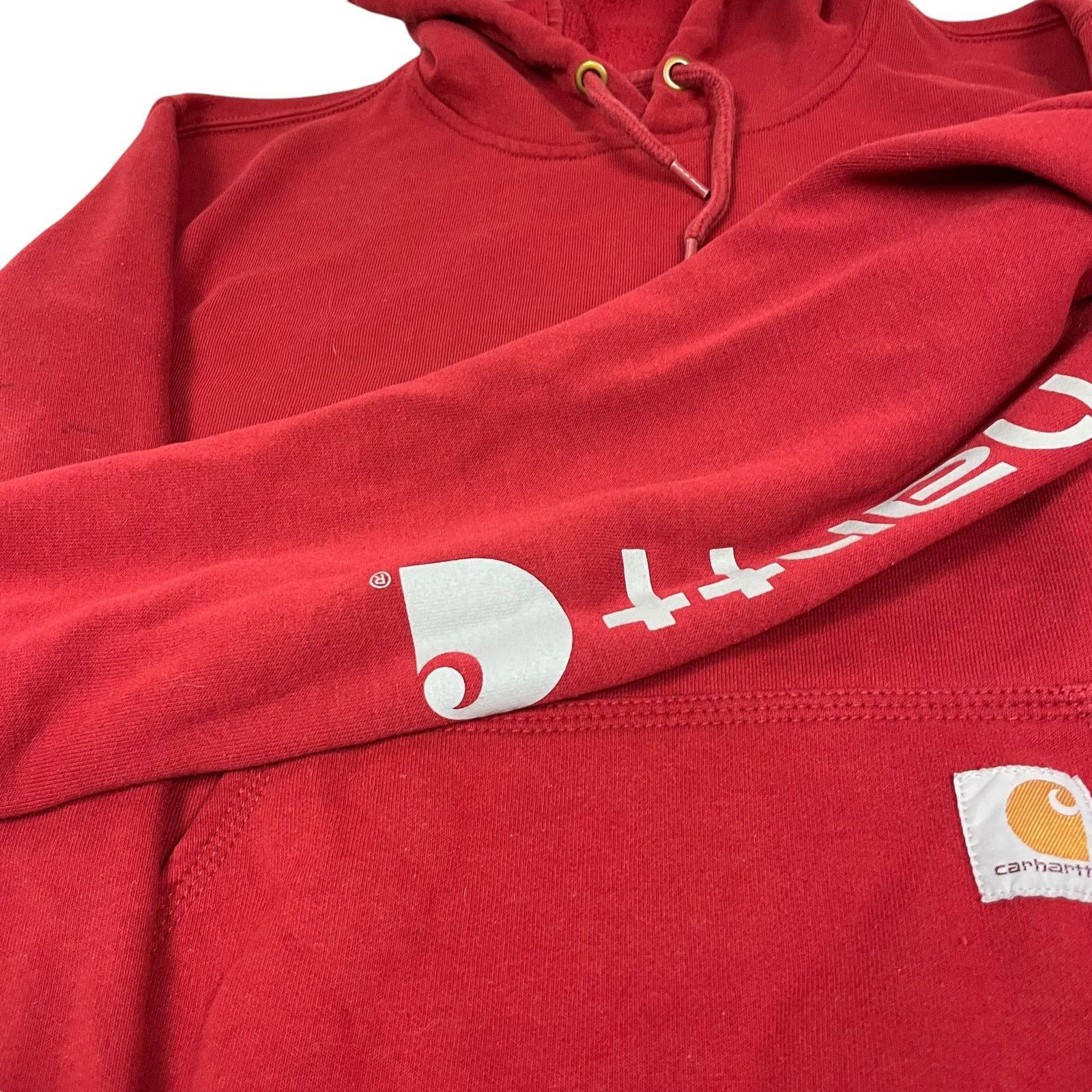 Carhartt Carhartt Men Red Signature Sleeve Logo Original Fit Hoodie S Size US S / EU 44-46 / 1 - 4 Thumbnail