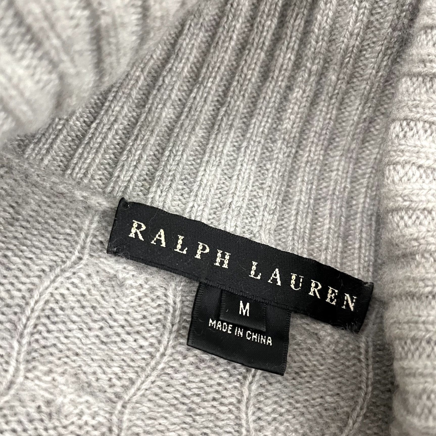Ralph Lauren Ralph Lauren Black Label Cashmere Sweater Womens Medium Gray Cable Knit Preppy Long Sleeve Size M / US 6-8 / IT 42-44 - 2 Thumbnail
