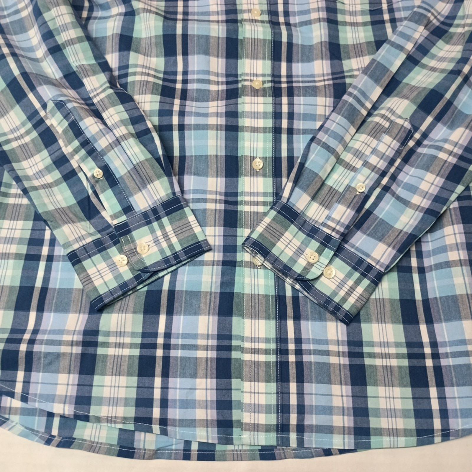 Chaps CHAPS Button Down Plaid Shirt Men's 2XL Lilac Blue Multi Size US XXL / EU 58 / 5 - 2 Thumbnail