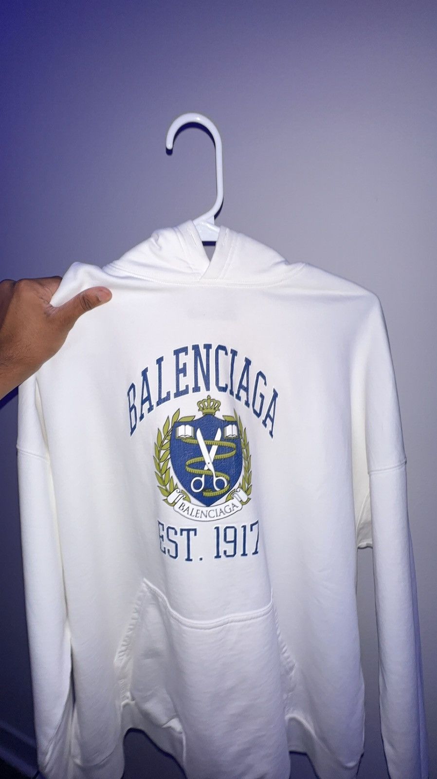 Balenciaga Balenciaga Est. 1917 College Wide Fit Hoodie