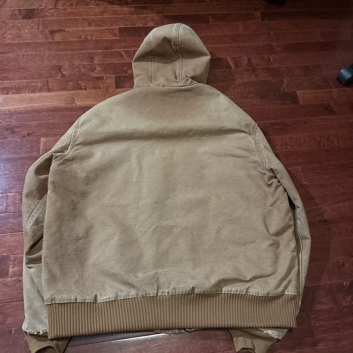 Carhartt Vintage Tan Carhartt Hooded Jacket Size L Size US L / EU 52-54 / 3 - 2 Thumbnail