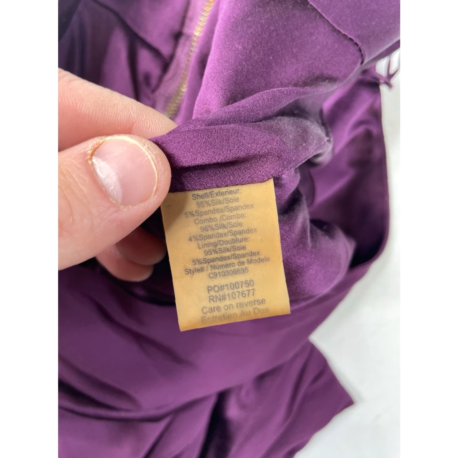 Alice + Olivia Alice + Olivia Silk Stretch Tank Top Blouse Purple Runching Womens 4 Size S / US 4 / IT 40 - 5 Thumbnail