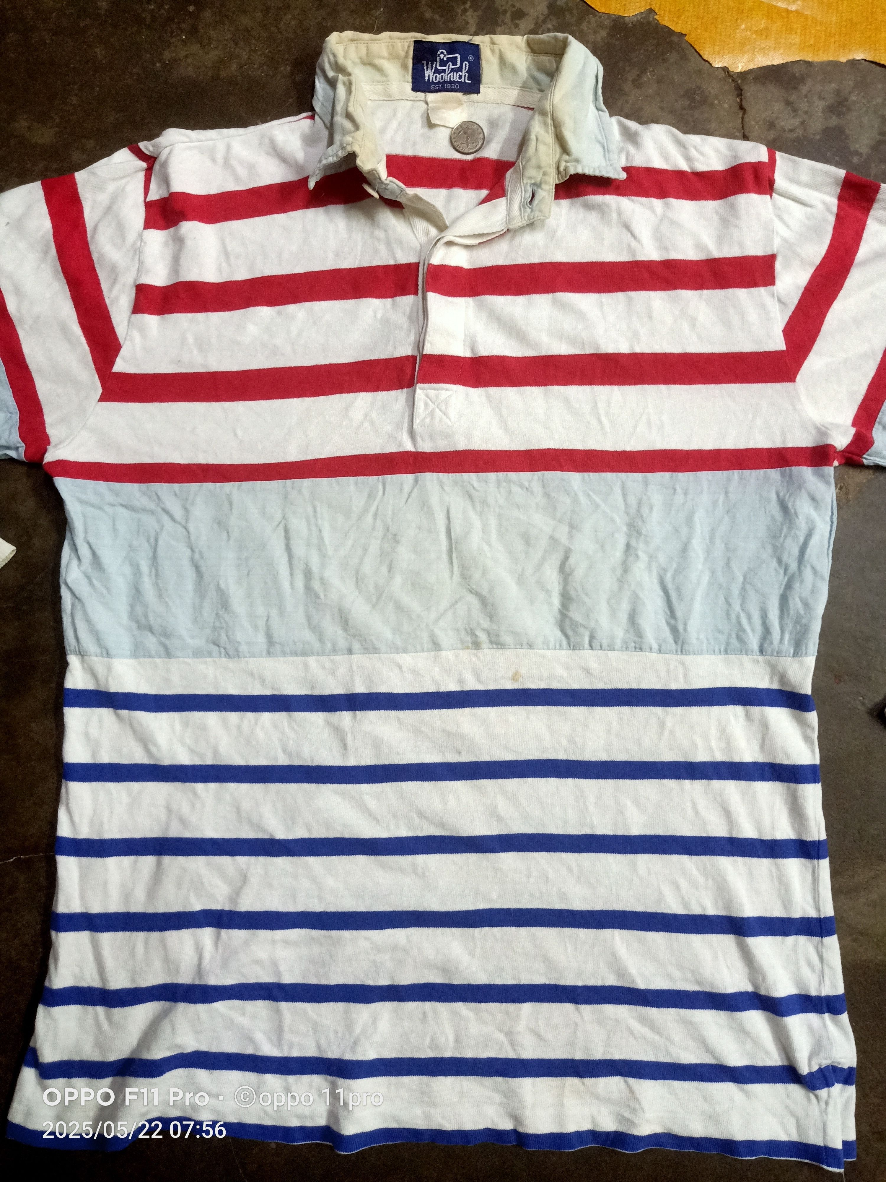 Vintage × Woolrich Woolen Mills Woolrich 90s Vintage Rugby Polo Tee Size US L / EU 52-54 / 3 - 2 Thumbnail