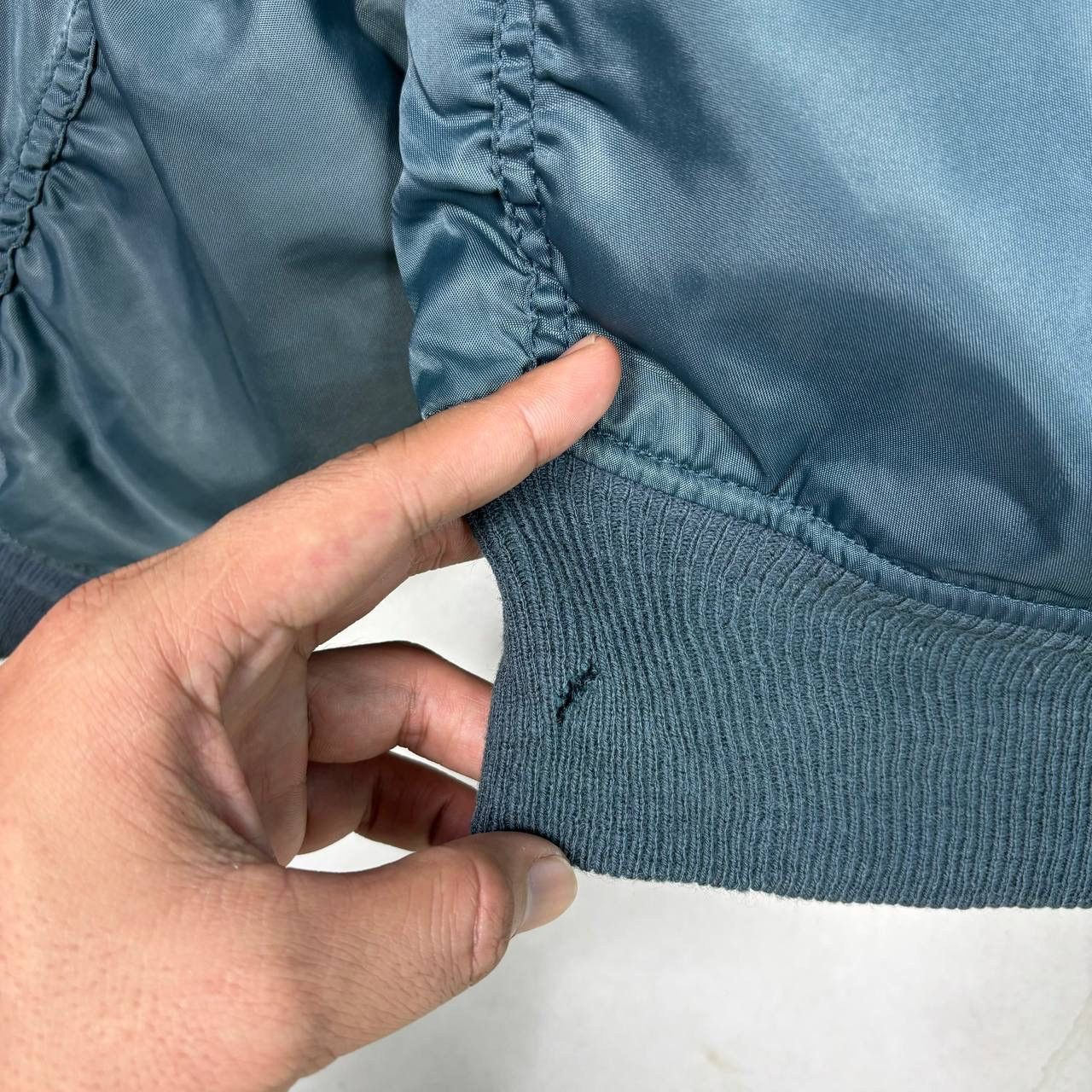 Other Vintage MA-1 Flight Jacket Sage Green Bomber Orange Lining Size US M / EU 48-50 / 2 - 12 Thumbnail